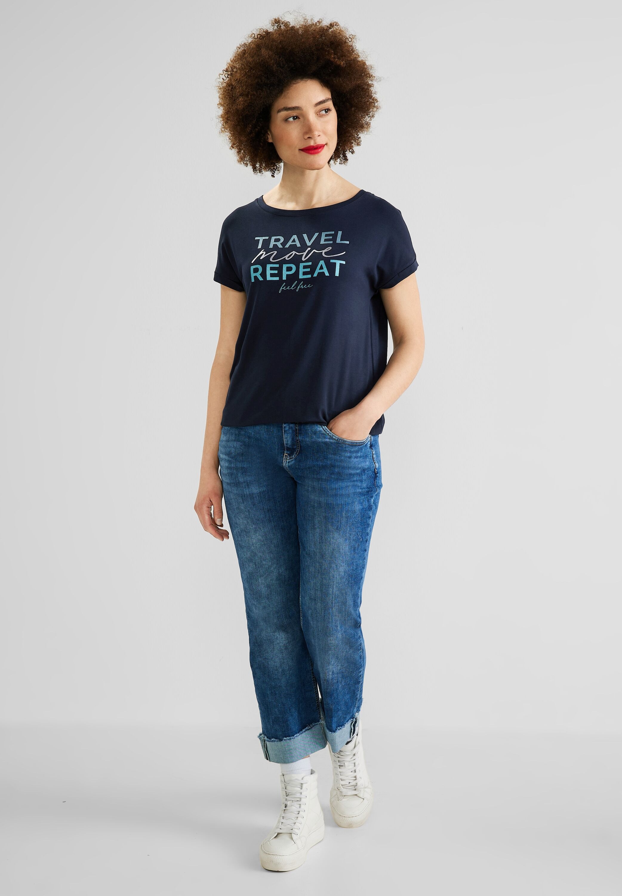 Unifarbe T-Shirt, online bestellen | in STREET ONE BAUR