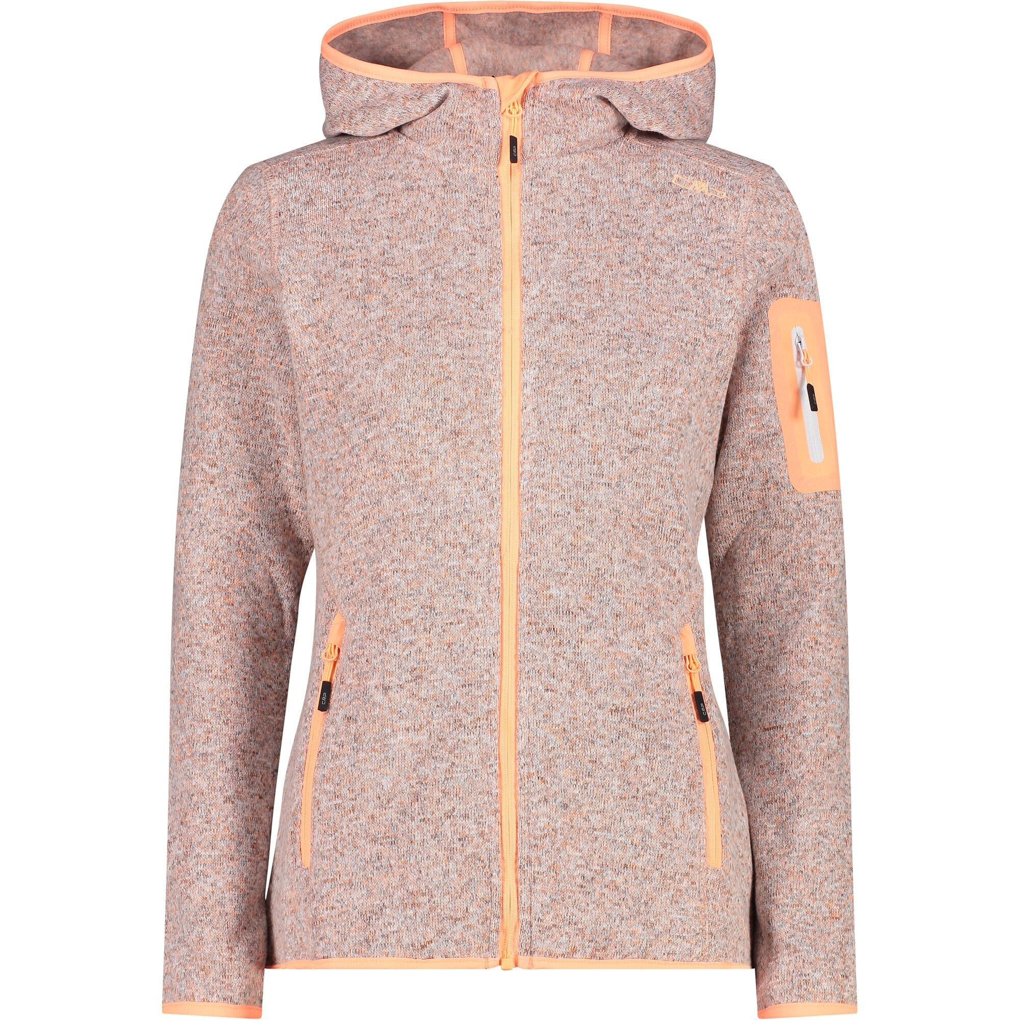 CMP Strickfleecejacke "KNITTED MELANGE HOODY WOMAN HOODY", (1 St.), mit Kap günstig online kaufen