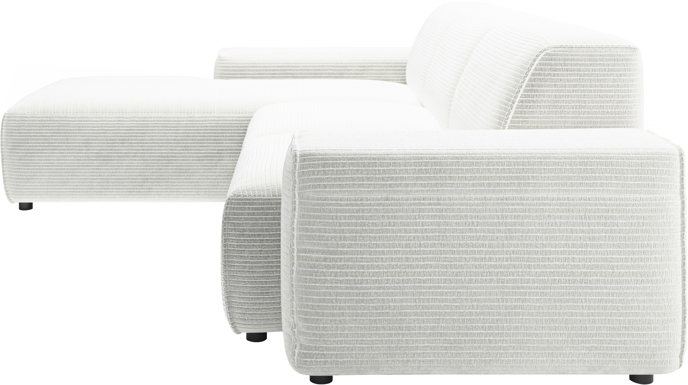 andas Ecksofa »Glimminge L-Form auch in Breitcord, Feincord + Easy care-Bezug,«, Breite 264, Zierkissen