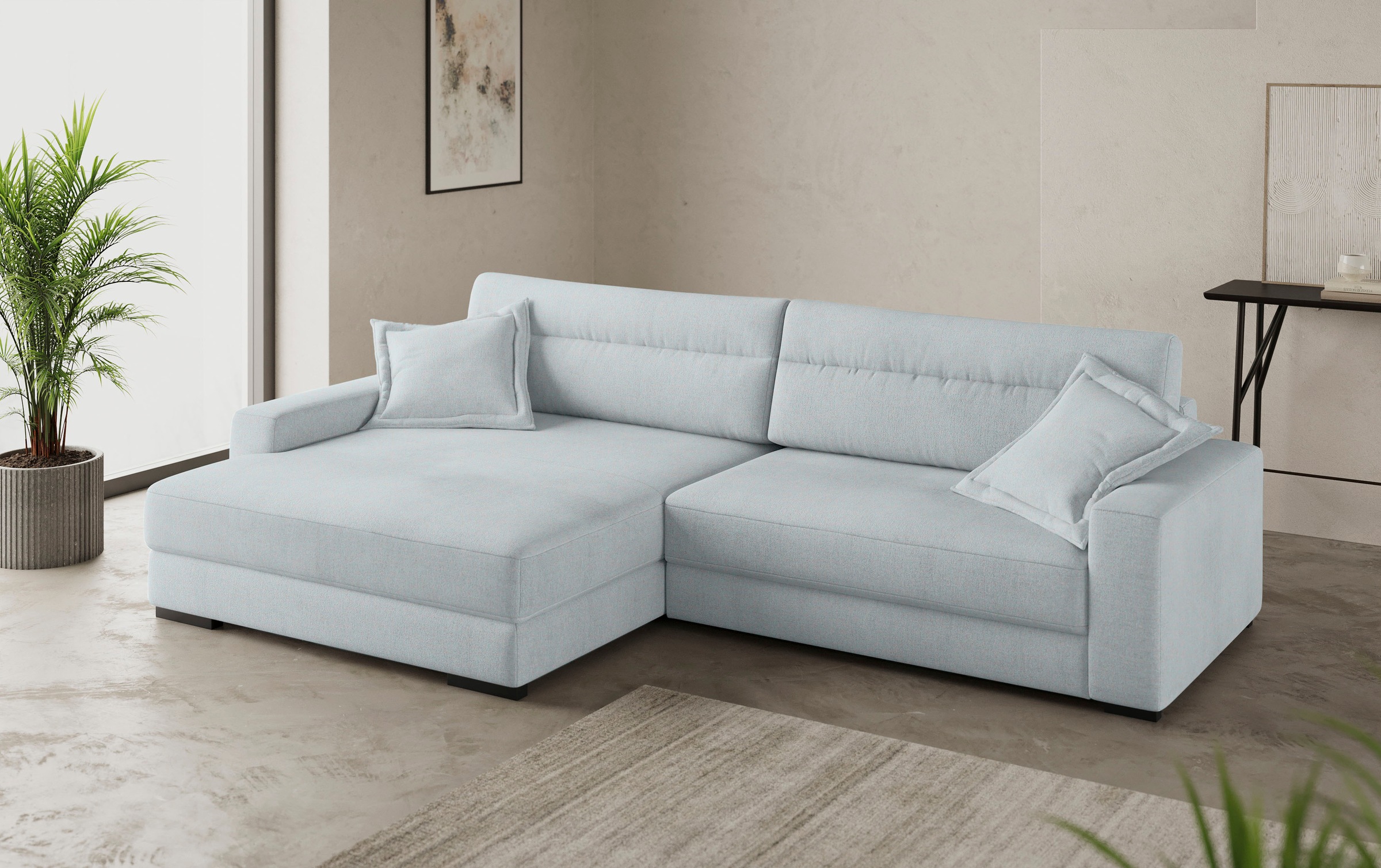 Mr. Couch Ecksofa »Marcello DuraFlex L-Form«, EasyBett, Bettkasten, Kaltschaumpolsterung, bis 140 kg belastbar