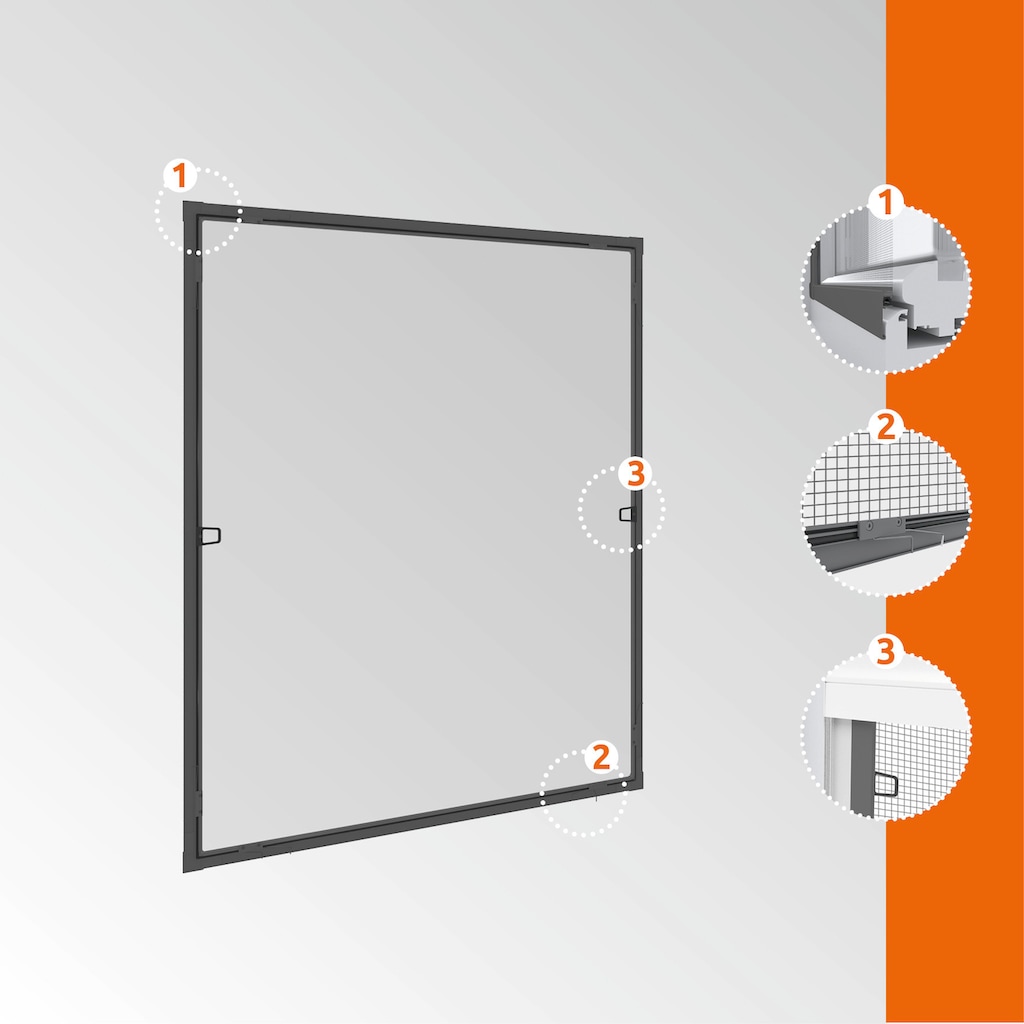 Windhager Insektenschutz-Fensterrahmen »Ultra Flat Fenster«