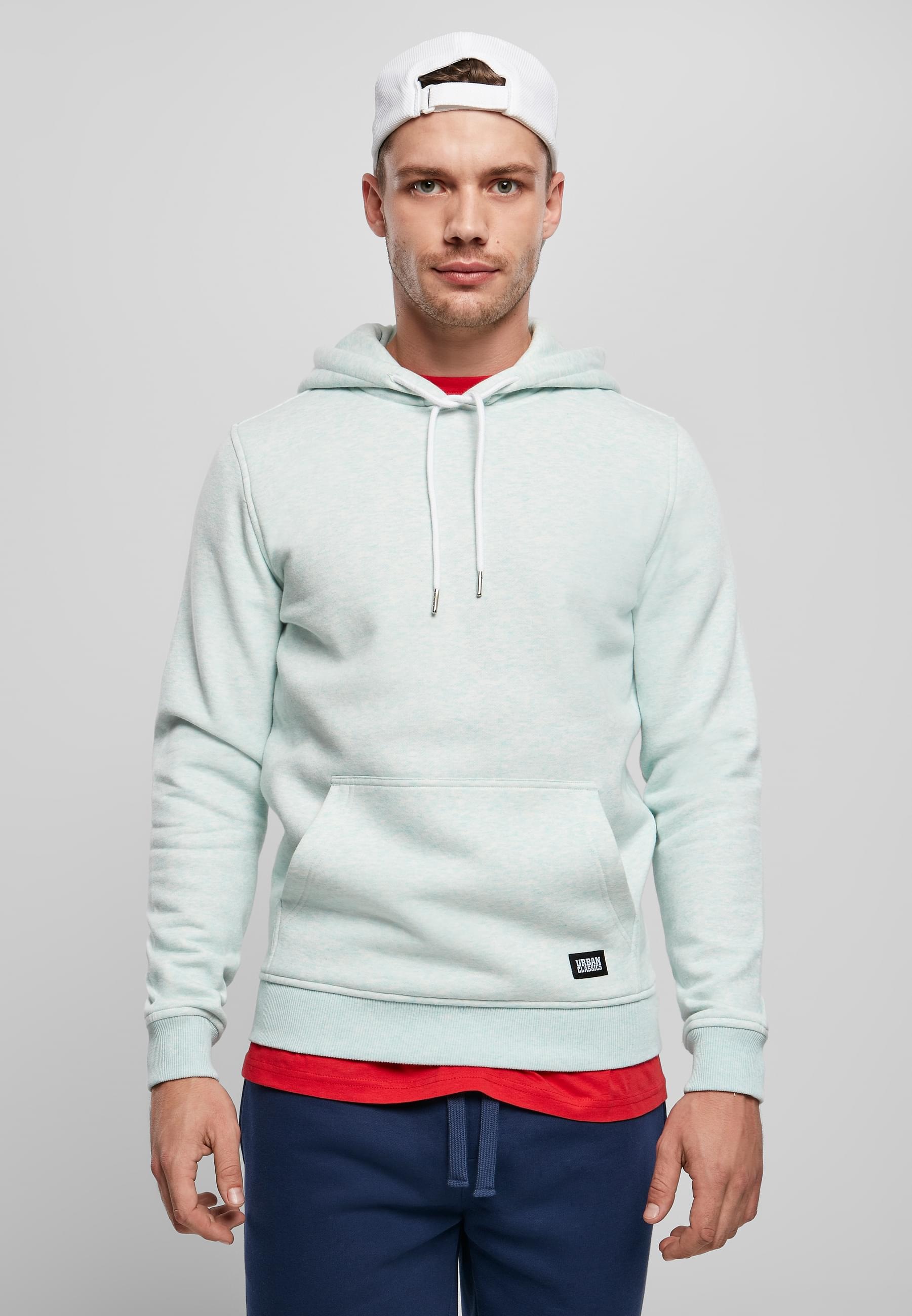 URBAN CLASSICS Sweatshirt »Urban Classics Herren Basic Melange Hoody«, (1 tlg.)