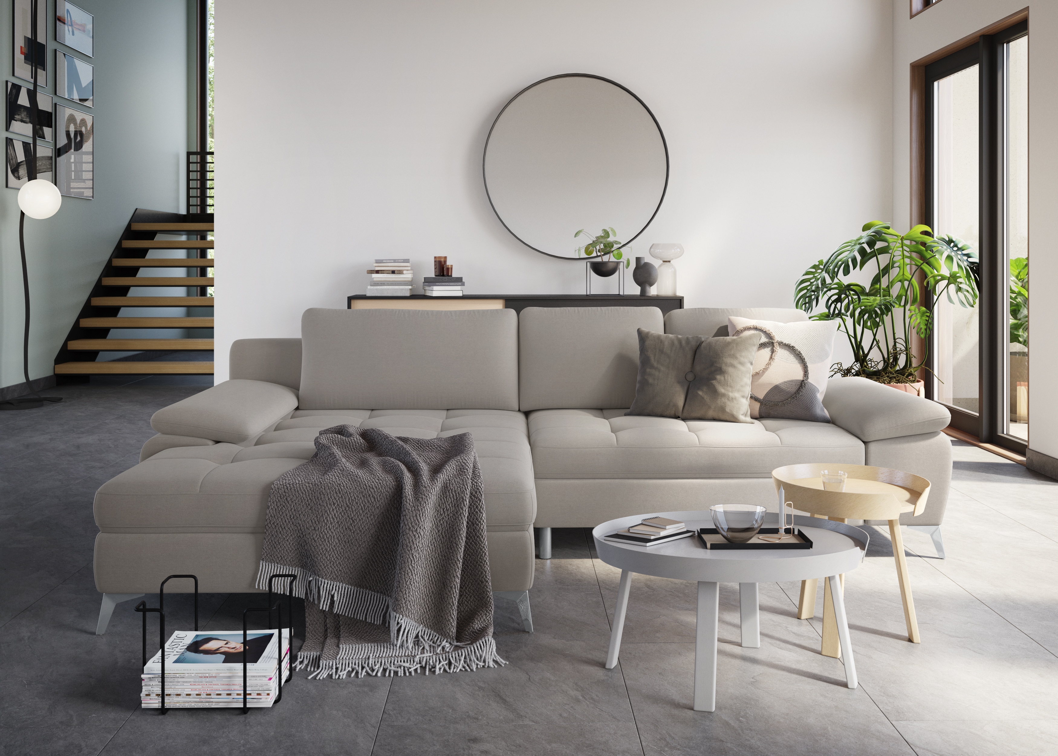 sit&more Ecksofa "Latigo L-Form" mit Mega-Recamiere, wahlweise mit Schlaffunktion und Bettkasten