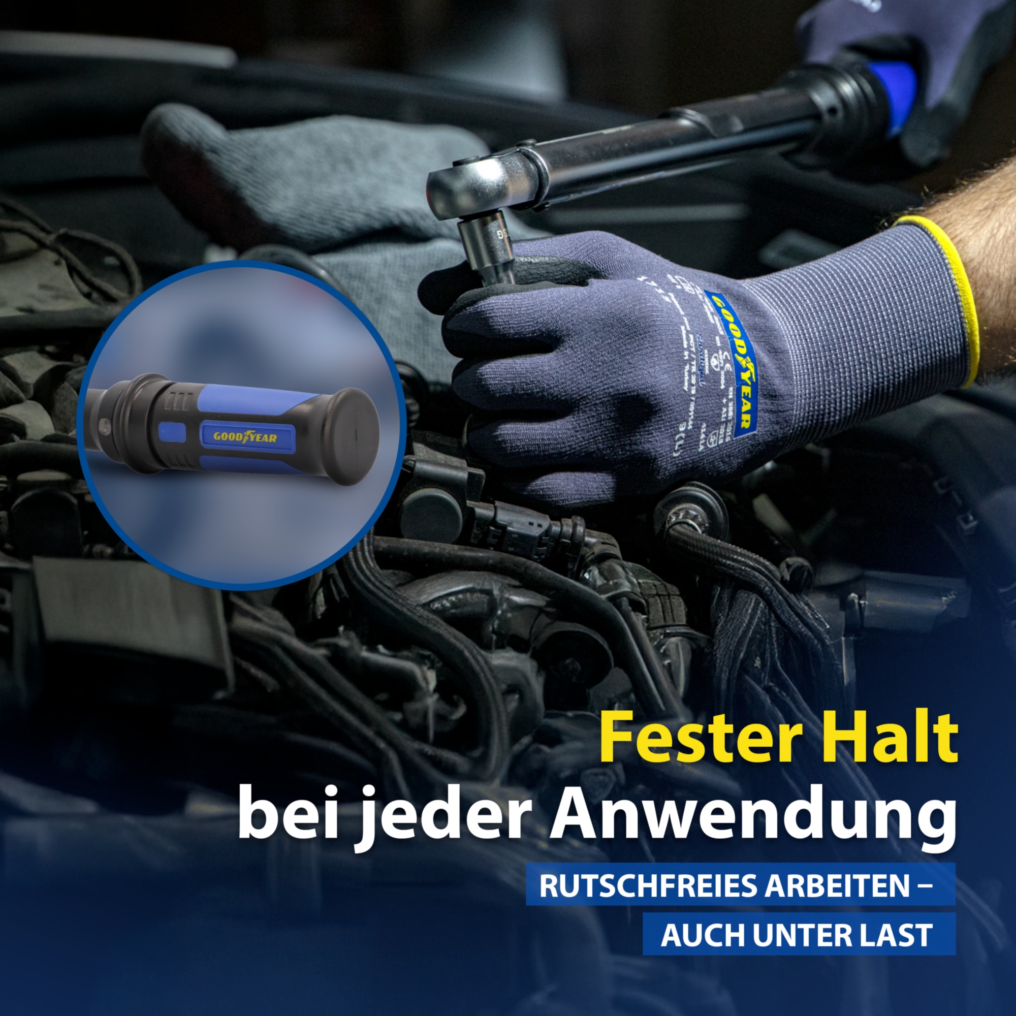 Goodyear Drehmomentschlüssel »Drehmomentschlüssel 20-120 Nm mit Adaptern«