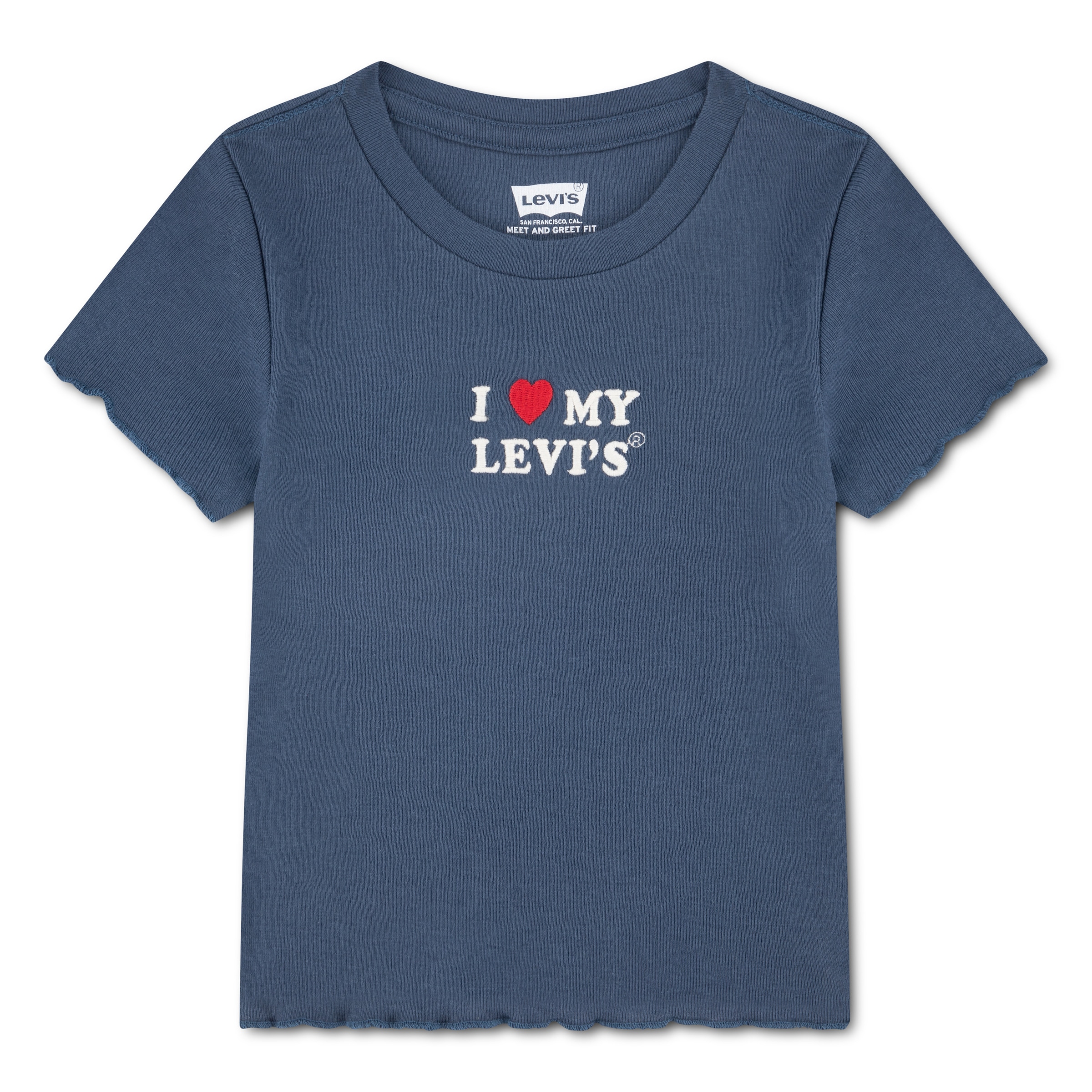 Levis Kids Kurzarmshirt "LVG I HEART MY LEVIS TOP" mit Statement-Print - for Girls