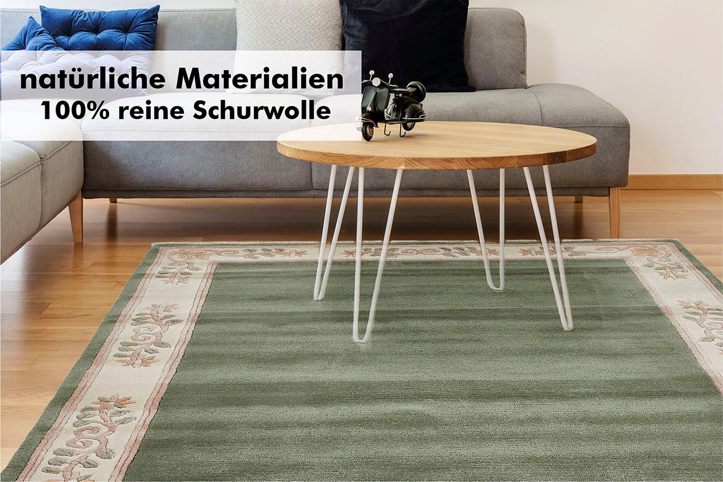 LUXOR living Wollteppich "Adour" rechteckig 18 mm Höhe reine Wolle, handgek günstig online kaufen