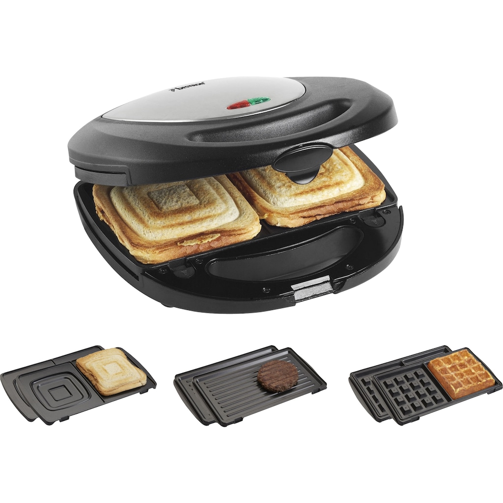 bestron Kontaktgrill »ASM8010  3-in-1 Gerät, Sandwichmaker, Waffeleisen«, 760 W