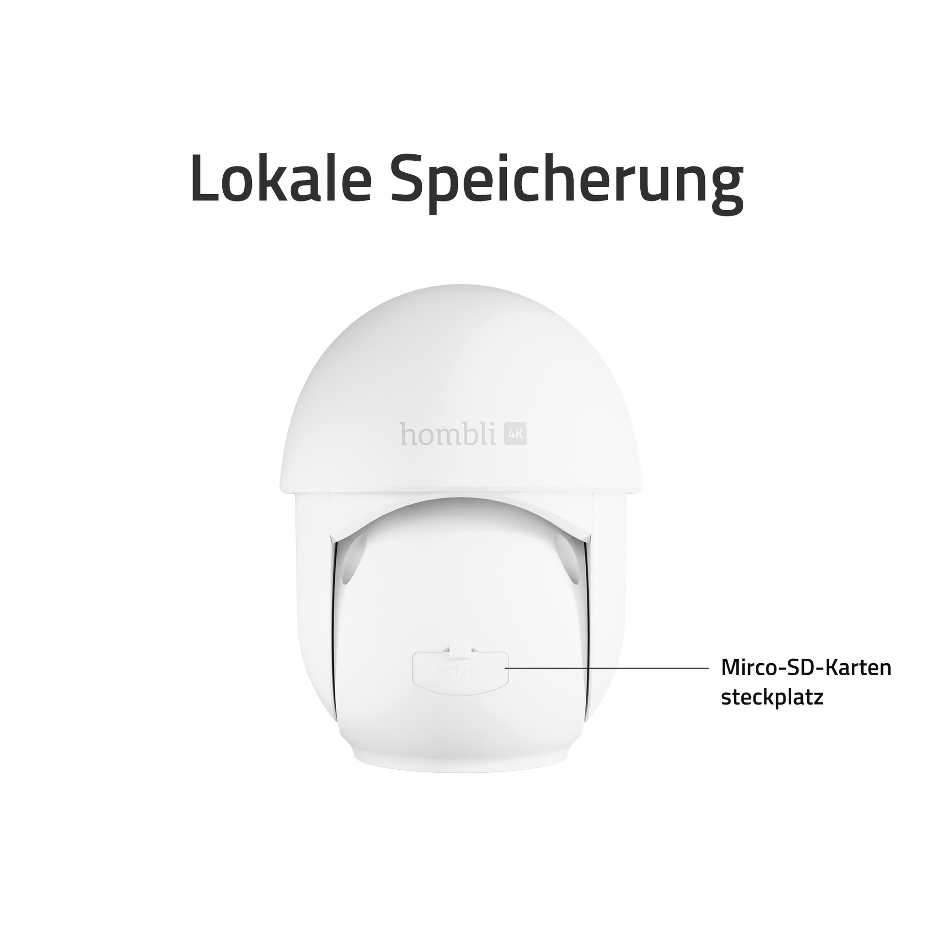 Hombli Überwachungskamera »Pan & Tilt Cam 4K«, Außenbereich