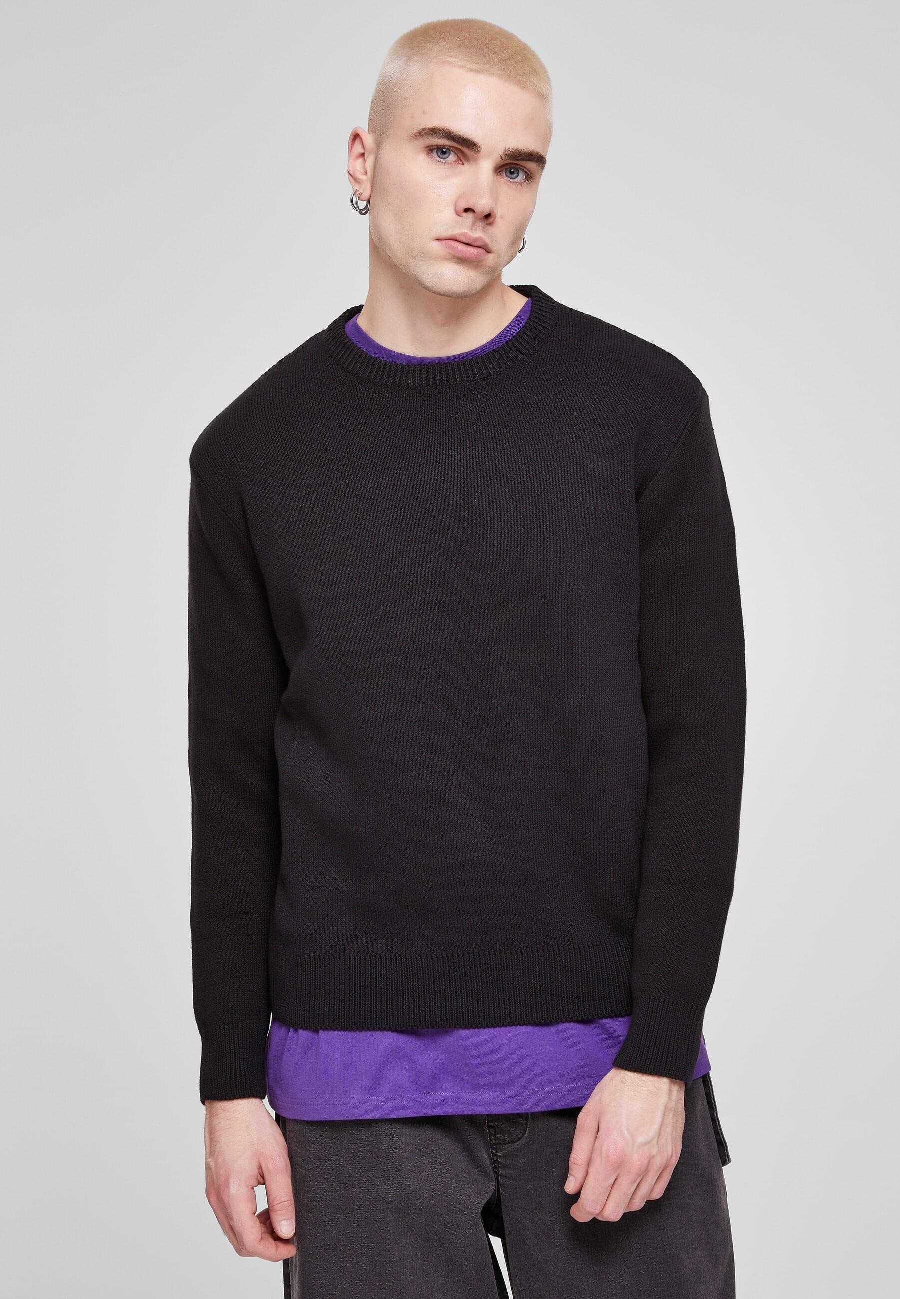 URBAN CLASSICS Rundhalspullover »Urban Classics Herren Heavy Oversized Sweater«, (1 tlg.)