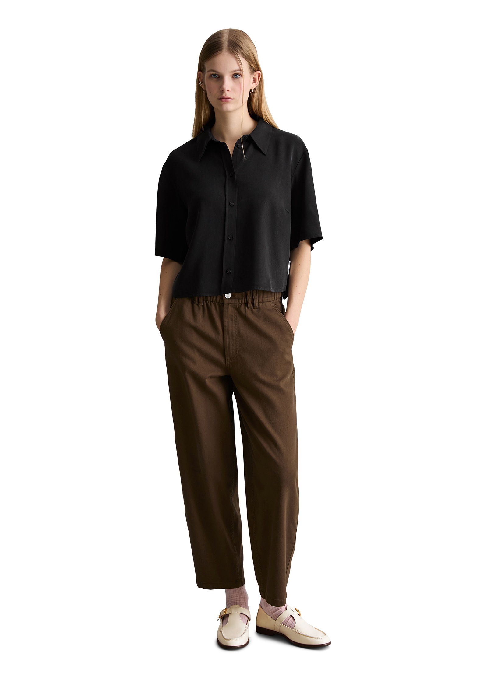 Marc O'Polo DENIM Kurzarmbluse »aus TENCEL™ Lyocell«