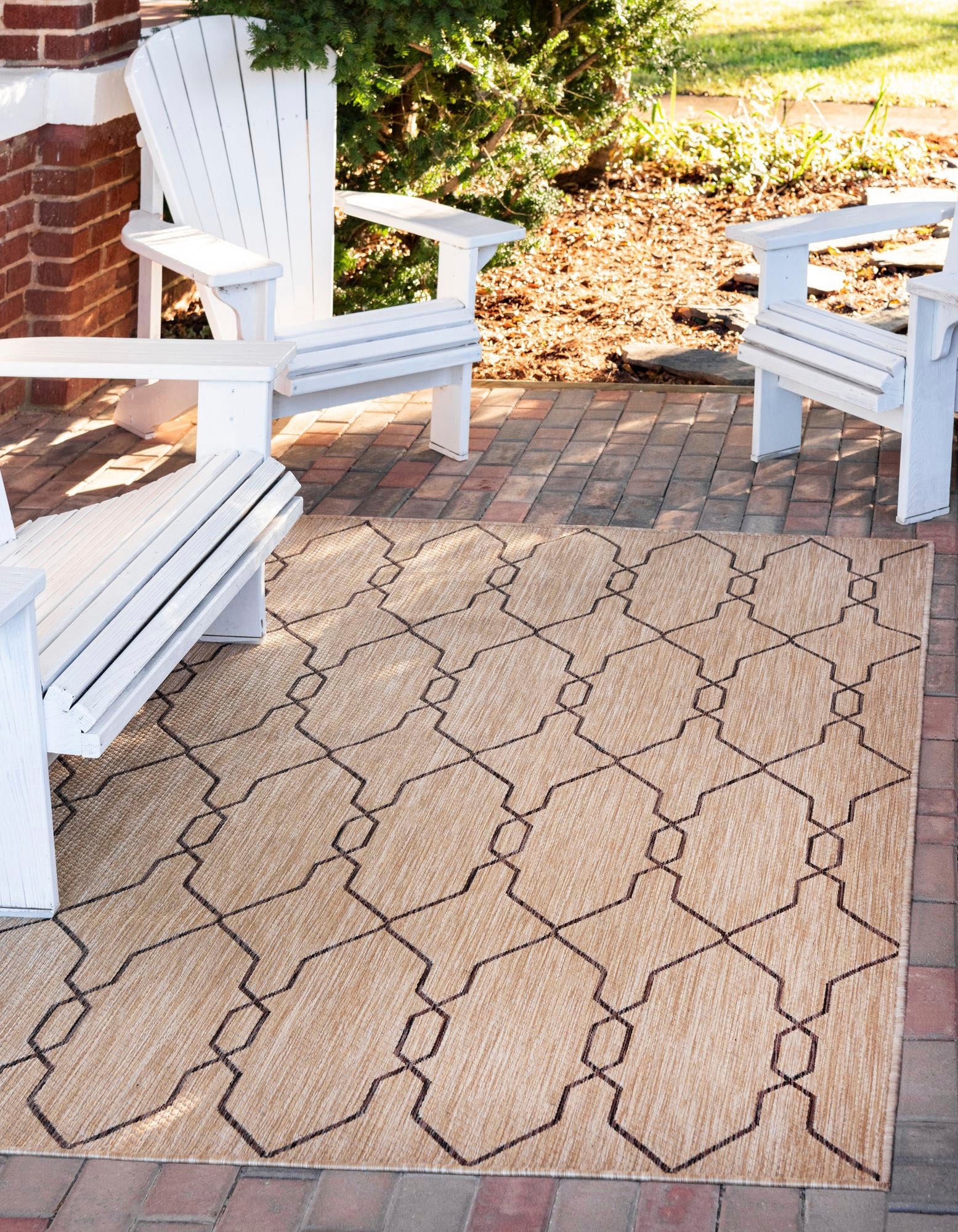Myflair Möbel & Accessoires Outdoorteppich "Outdoor Crosses, LAGERRÄUMUNG" rechteckig 4 mm Höhe Flachgewebe, In- und Outdoor geeignet