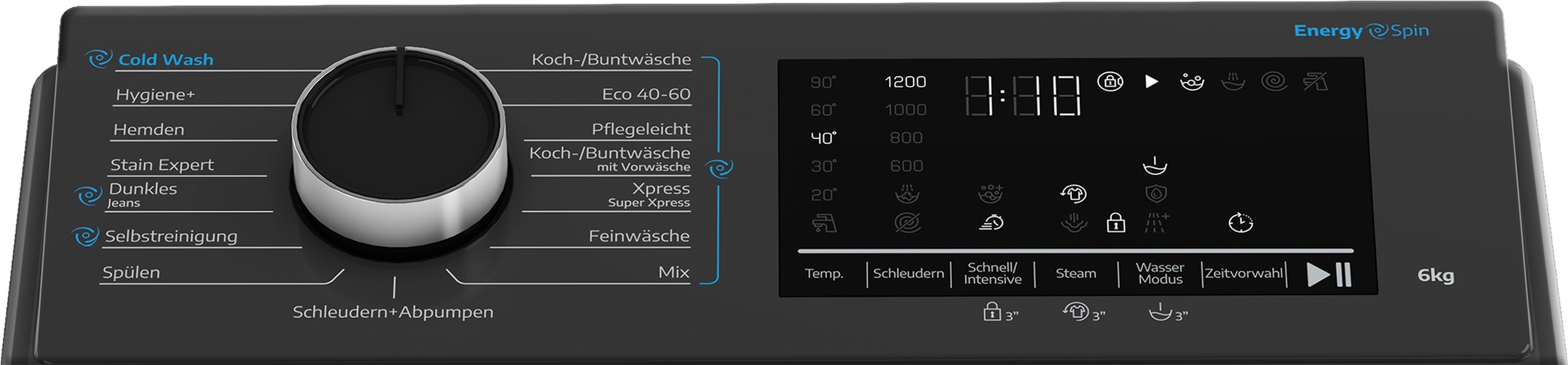 BEKO Waschmaschine Toplader »BTL61AMDES« 6 kg 1200 U/min EnergySpin – optimierte Waschbewegungen für gründliche Reinigung.