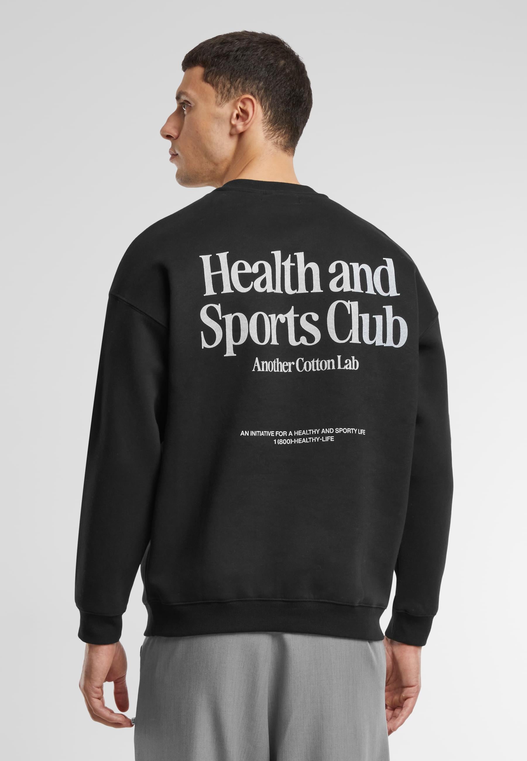 Another Cotton Lab Rundhalspullover »Another Cotton Lab Health and Sports Club Oversized Sweatshirt«, (1 tlg.)