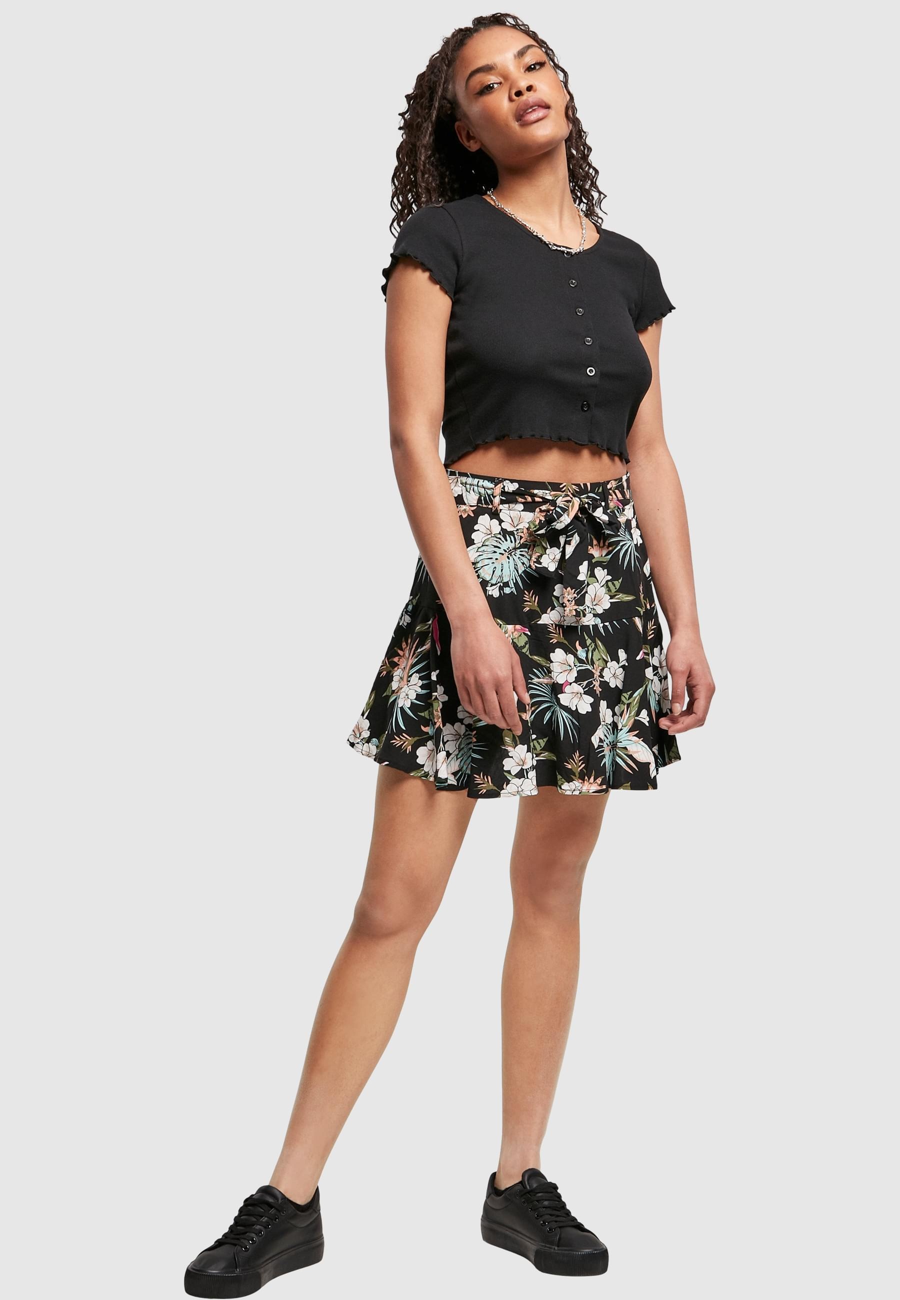URBAN CLASSICS Jerseyrock »Urban Classics Damen Ladies Viscose Mini Skort«, (1 tlg.)