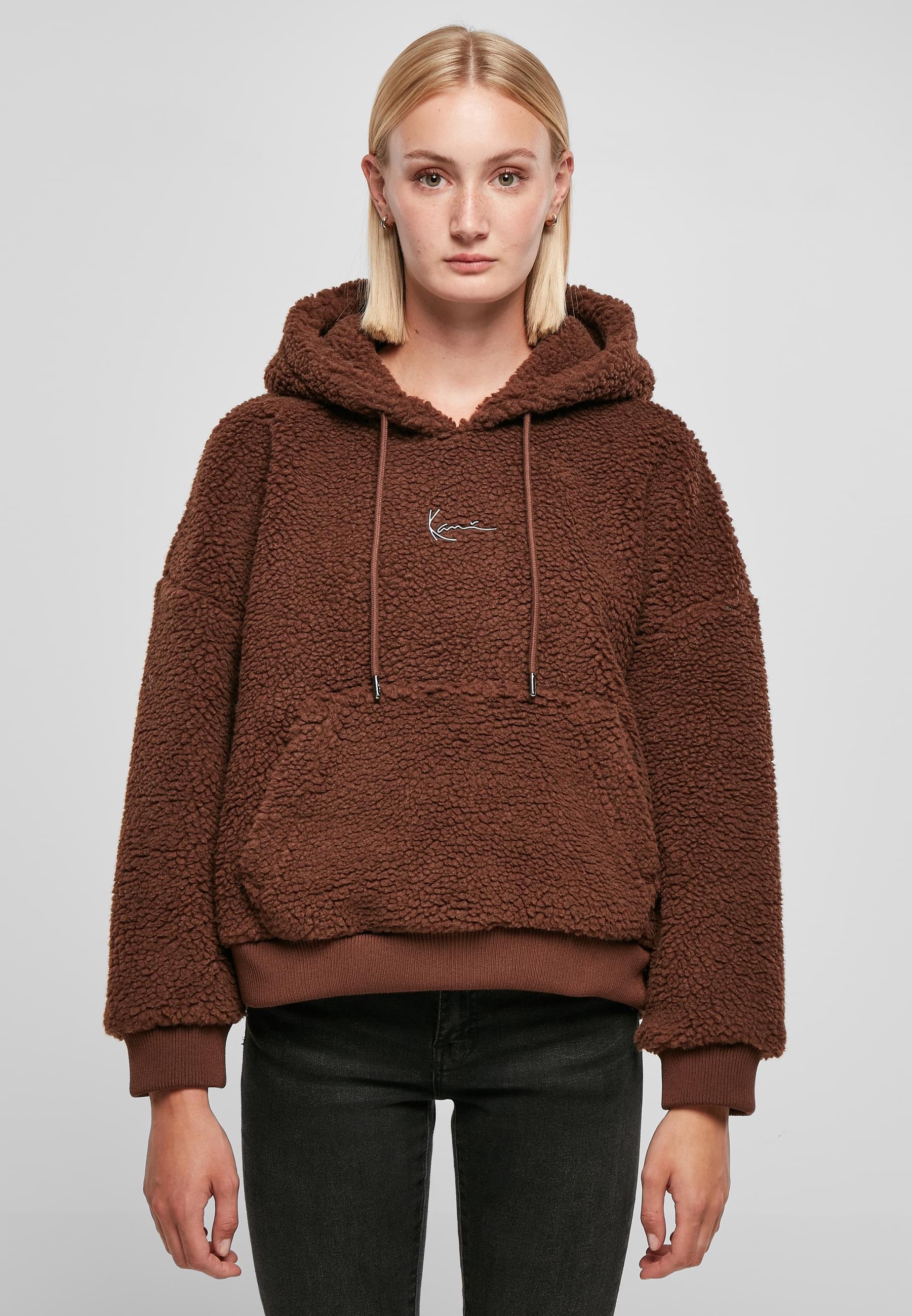 Karl Kani Kapuzenpullover »Karl Kani Damen KW223-058-2 Small Signature Teddy OS Hoddie«, (1 tlg.)