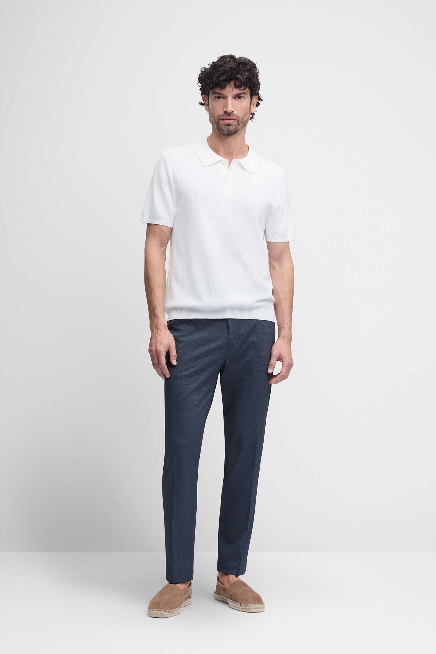 Thumbnail - Cinque Kurzarmpullover "CIFLAV" mit Polokragen und Knopfleiste, Regular Fit