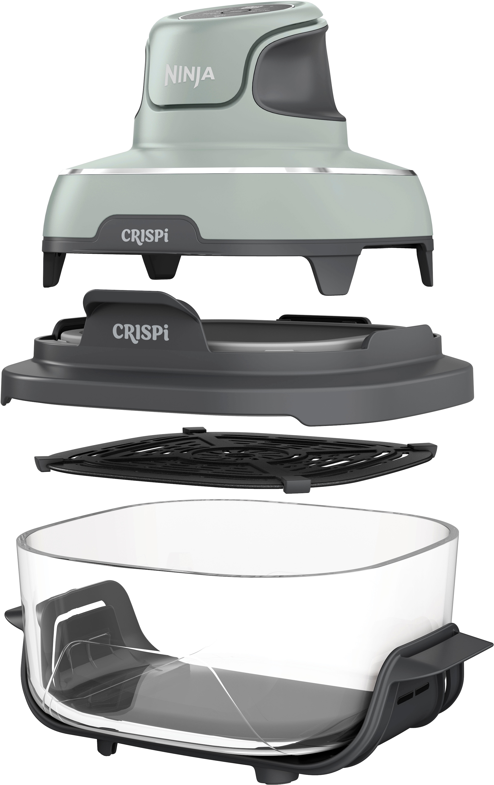 NINJA Heißluftfritteuse »CRISPi 4-in-1 Sage - FN101EUSG« 1700 W tragbar