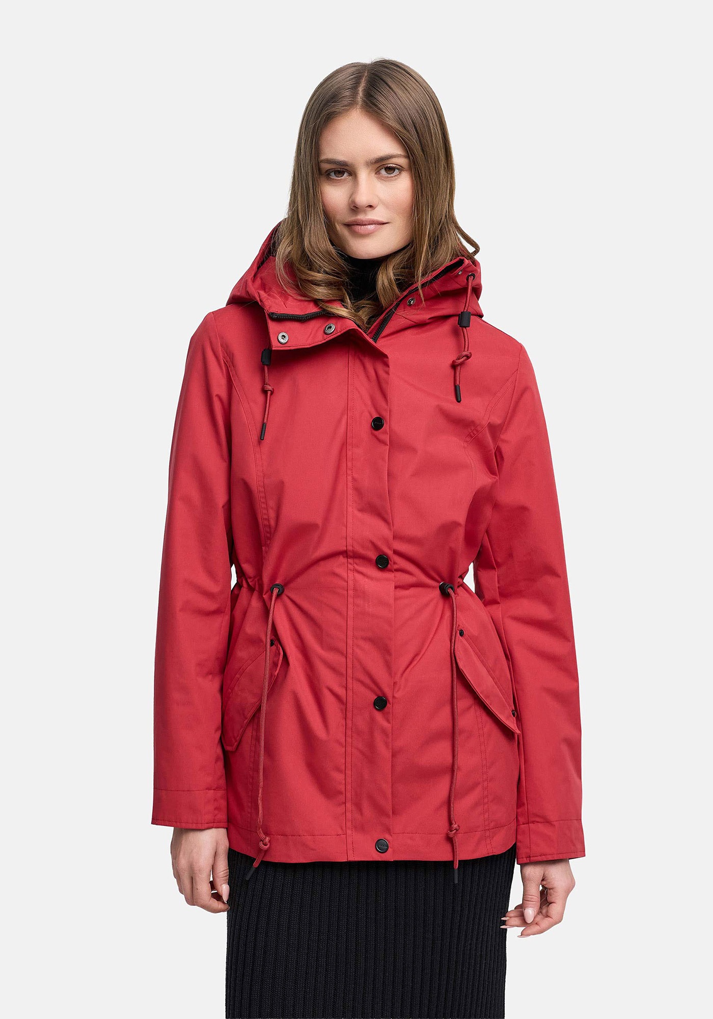 MARIKOO Damen Outdoorjacke "Bonbonparty"velvet rot, Gr. M, Obermaterial: 100% Polyester; Futter: 100% Polyester; Wattierung: 100% Polyester;