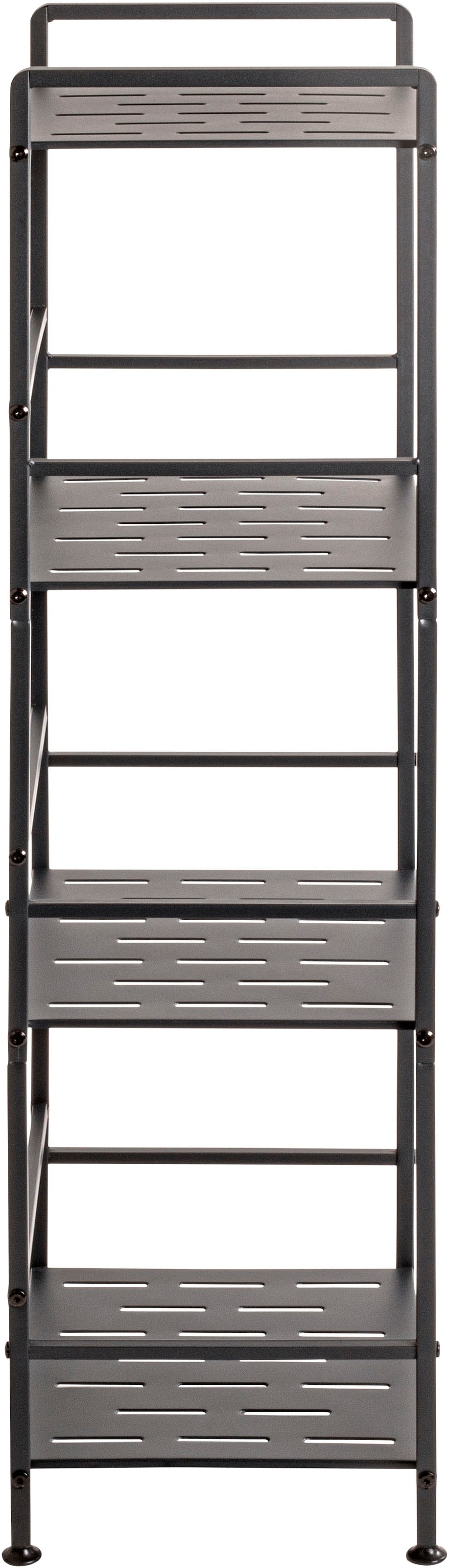 HAKU Regal »Aufbewahrungsregal, Dekoregal, Standregal« 1 Stk. tlg. rechteckig - aus Metall Anthrazit - B/T/H 33/28/106 cm