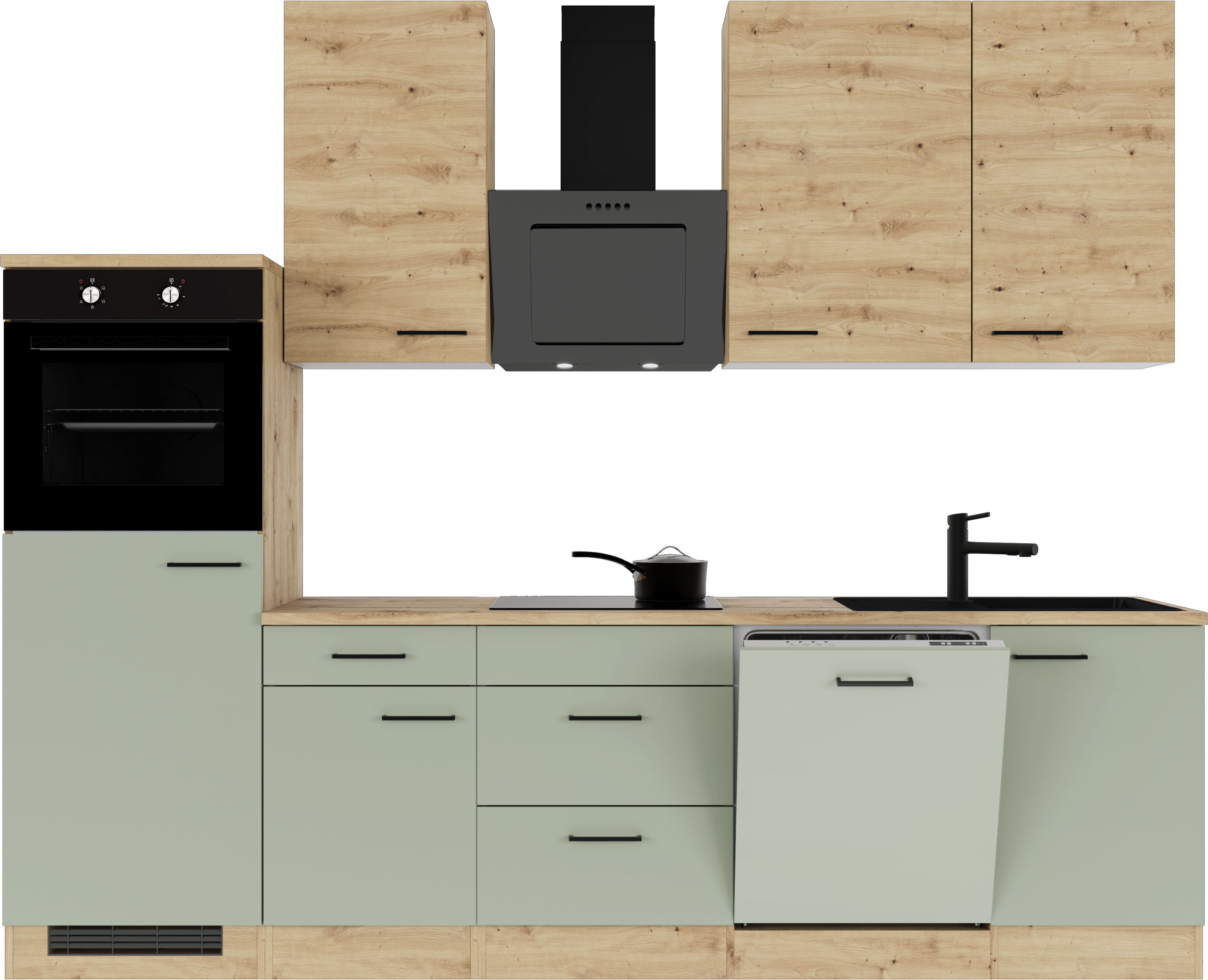 Flex-Well Küche "Cara" mit und ohne E-Geräten erhältlich, Gesamtbreite 280 cm