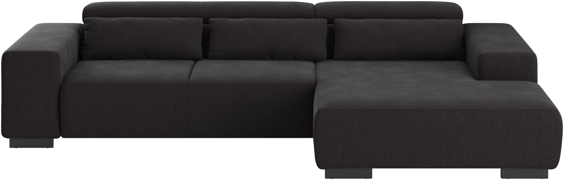 COTTA Ecksofa »Side L-Form, mit Kopfteilverstellung & 3 Nierenkissen«, optional motorische Sitztiefenverstellung