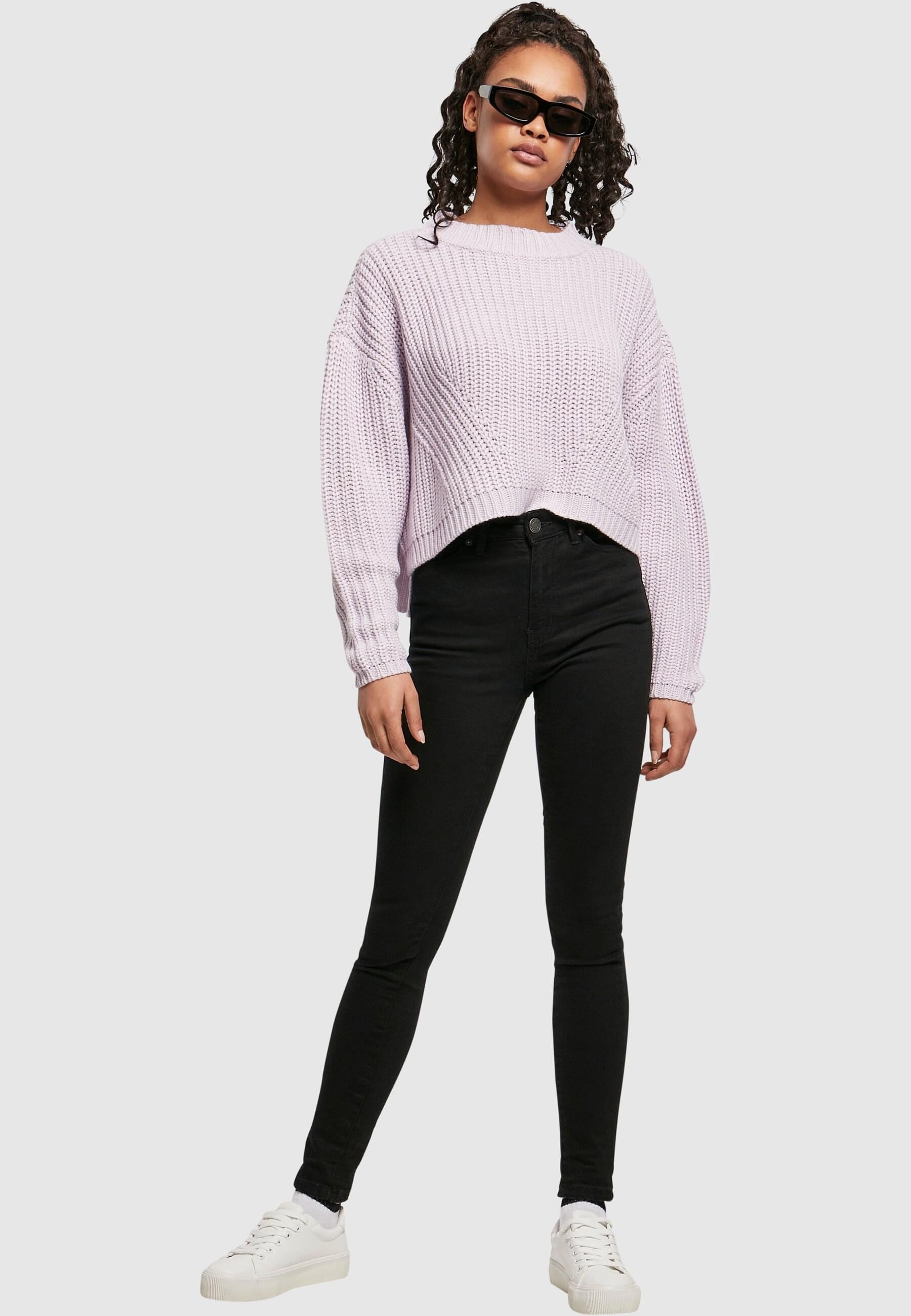 URBAN CLASSICS Rundhalspullover »Urban Classics Damen Ladies Wide Oversize Sweater«, (1 tlg.)