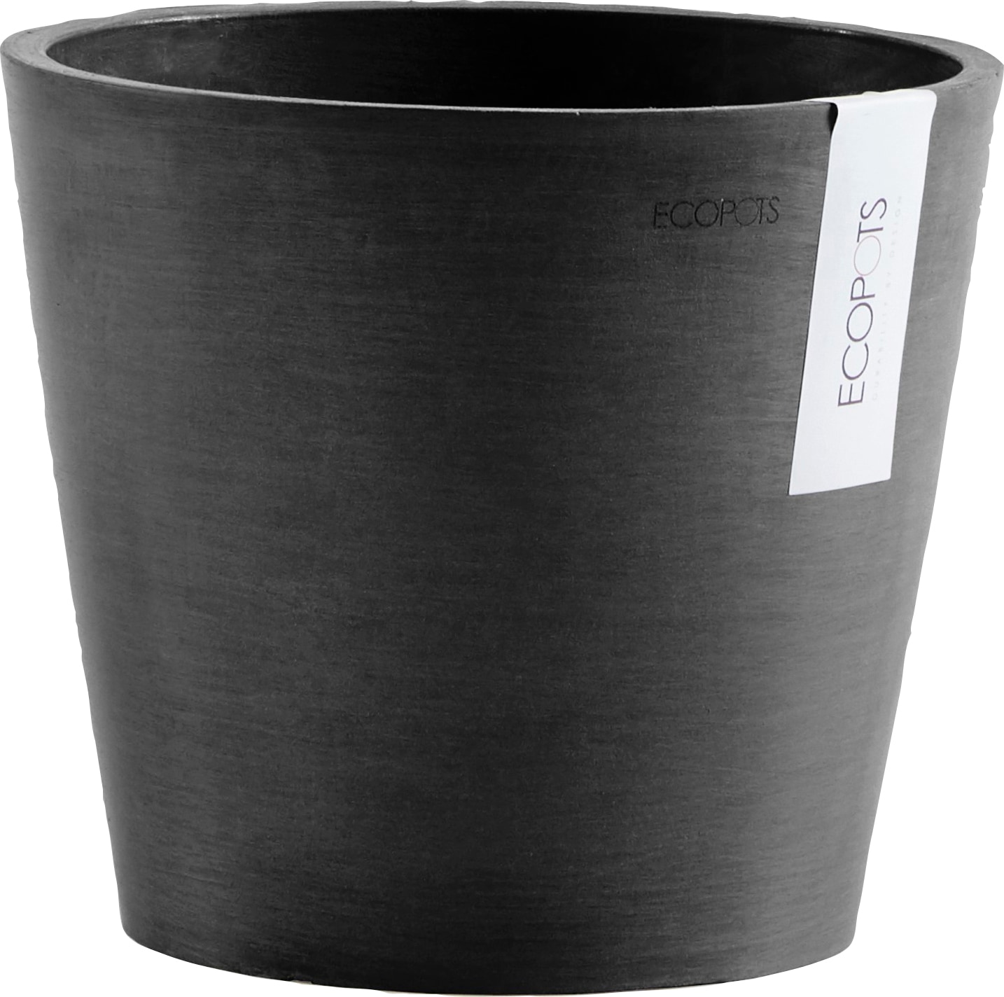 ECOPOTS Blumentopf "AMSTERDAM Dark Grey", BxTxH: 20x20x17,5 cm, mit Wasserreservoir