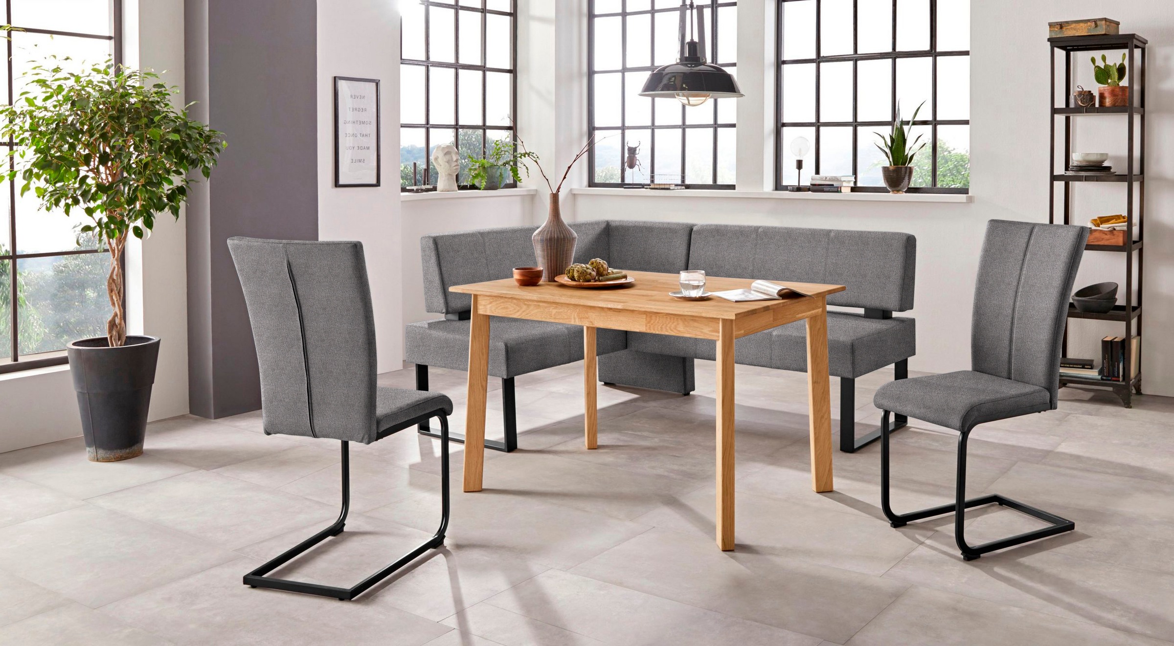 OTTO home Eckbank "Oliver mit Metallgestell, Küchenbank" verschiedene Bezüg günstig online kaufen