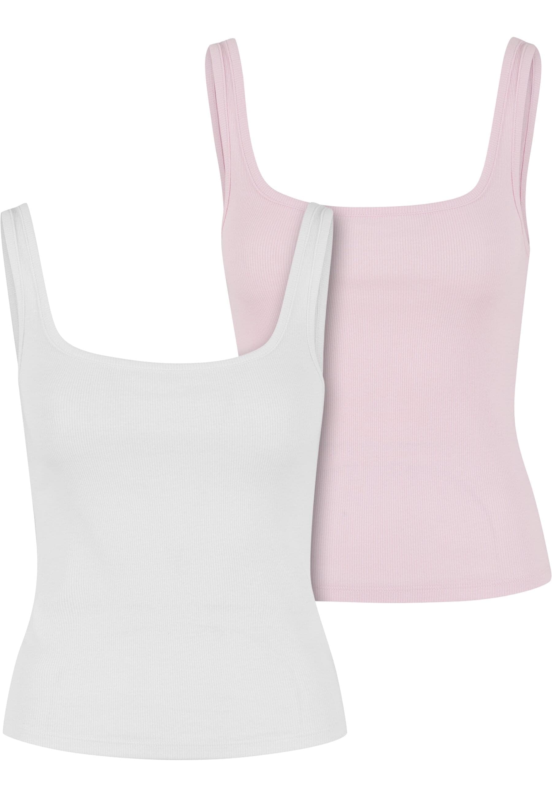 URBAN CLASSICS Muskelshirt "Urban Classics Ladies Wide Neck Rib Top 2-Pack" günstig online kaufen