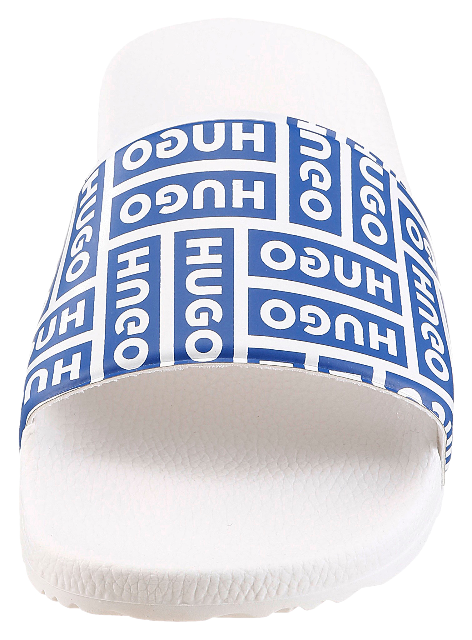 HUGO Blue Badepantolette »Timein_slid«  Strandschuh, Schlappen, Sommerschuh, Flat mit Logoschriftzügen