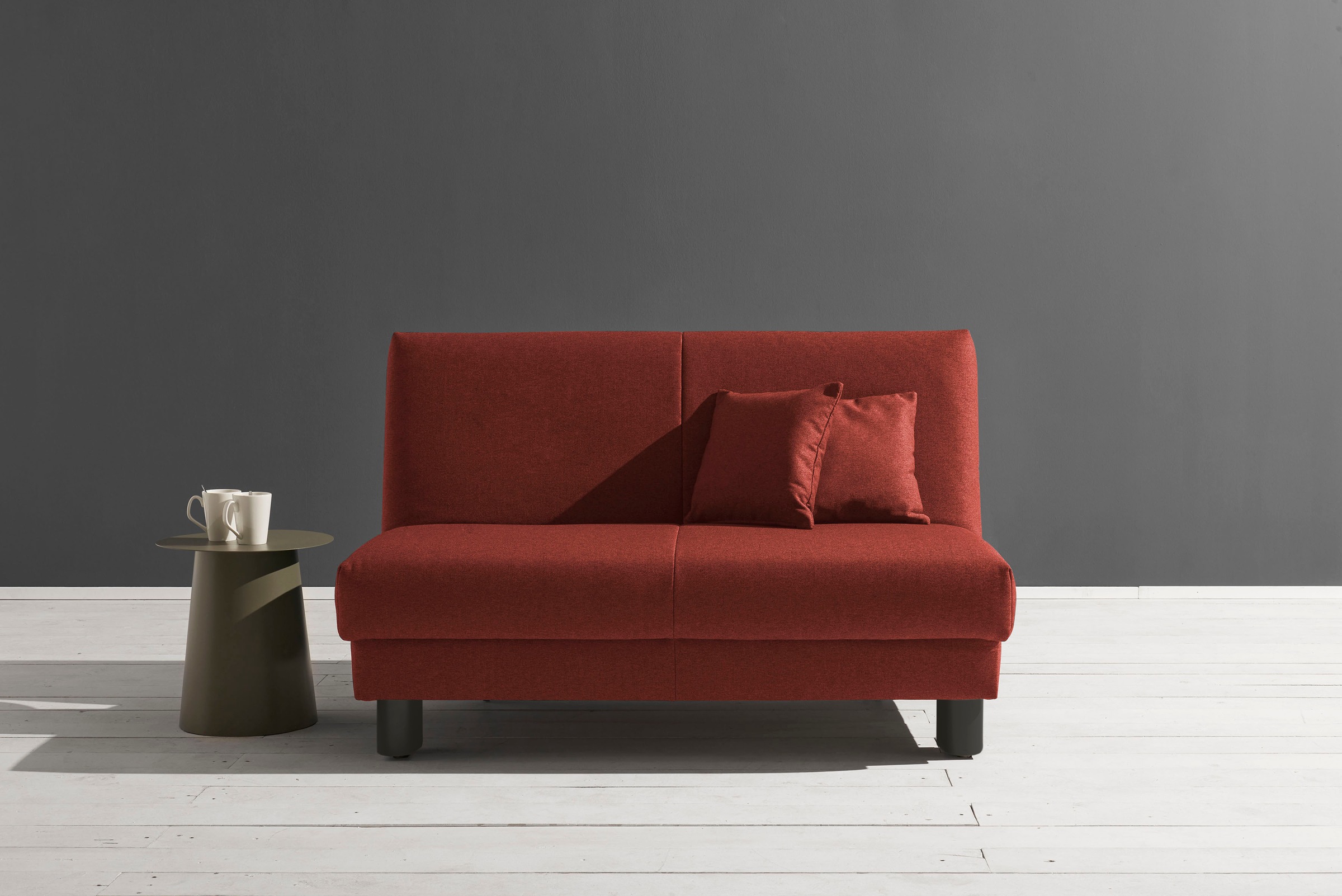 ell + ell Schlafsofa »Enny«, Liegefläche Breite 120 oder 140 cm, Liegehöhe 45 cm, Füße schwarz