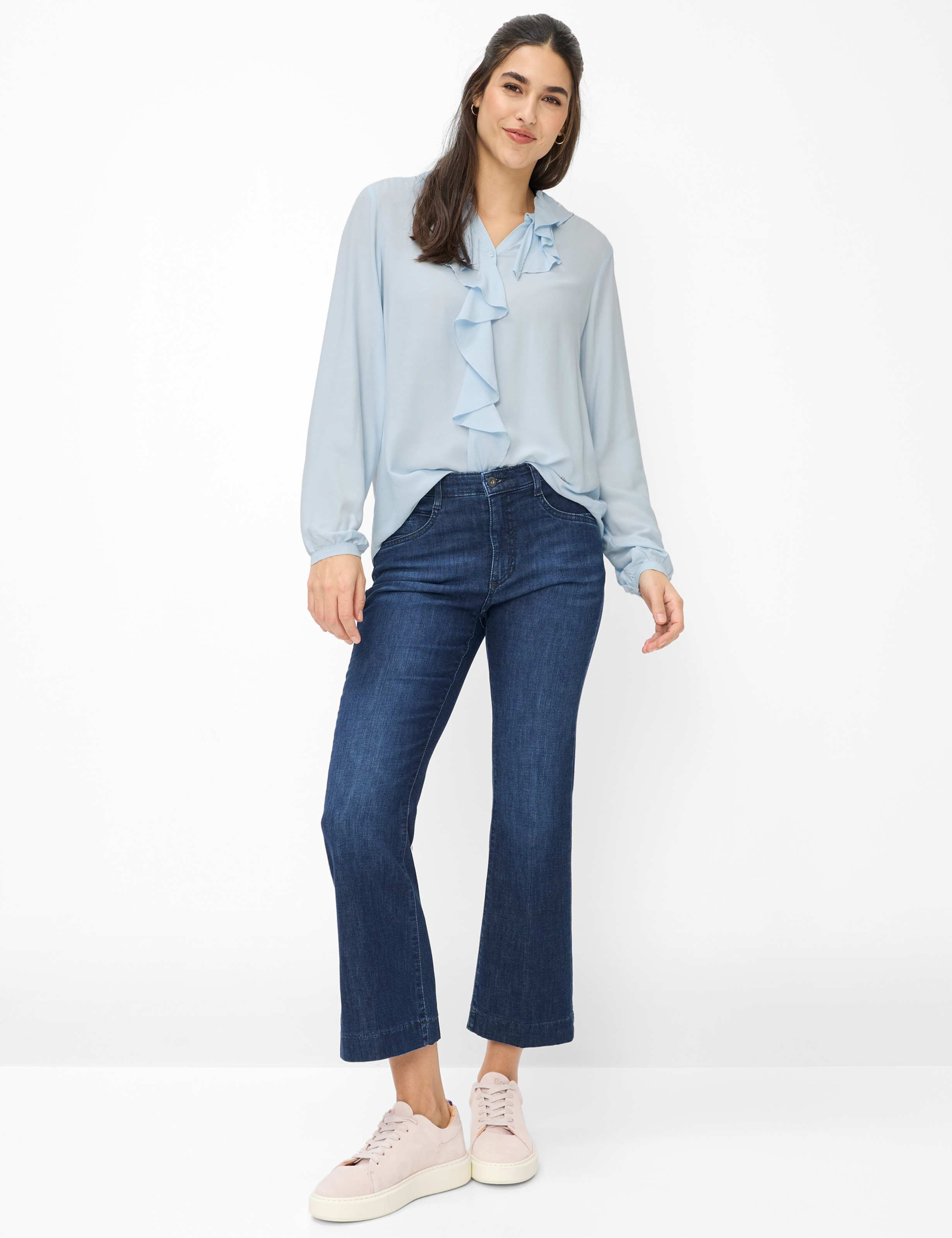 5-Pocket-Jeans BRAX "Style MARY S BOOT", Damen, Gr. 36K18, Kurzgrößen, dunkelblau, Denim/Jeans, 75% Baumwolle, 17% Polyester, 5% Elastomultiester, 3% Elasthan, Jeans 5-Pocket-Jeans 2