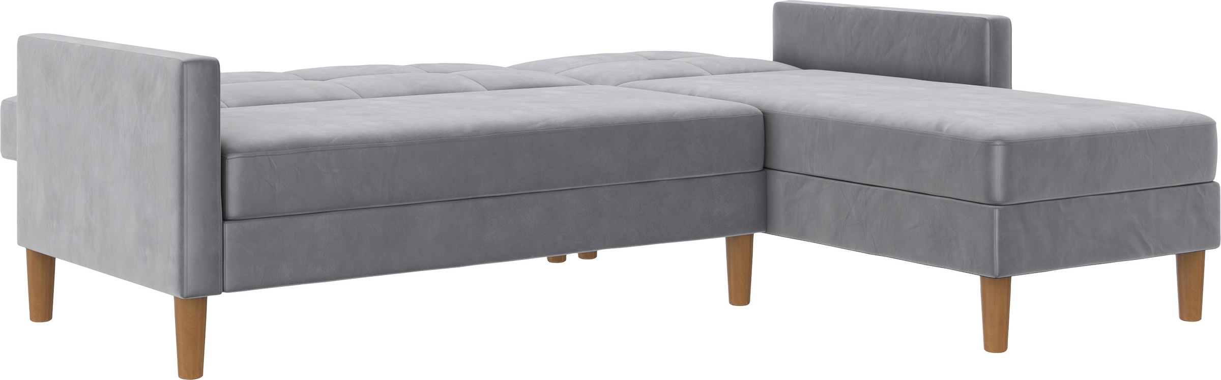 Dorel Home Ecksofa »Lilly, L-Form,«, mit Bett-Funktion, Recamiere beidseitig montierbar, Sitzhöhe 43 cm