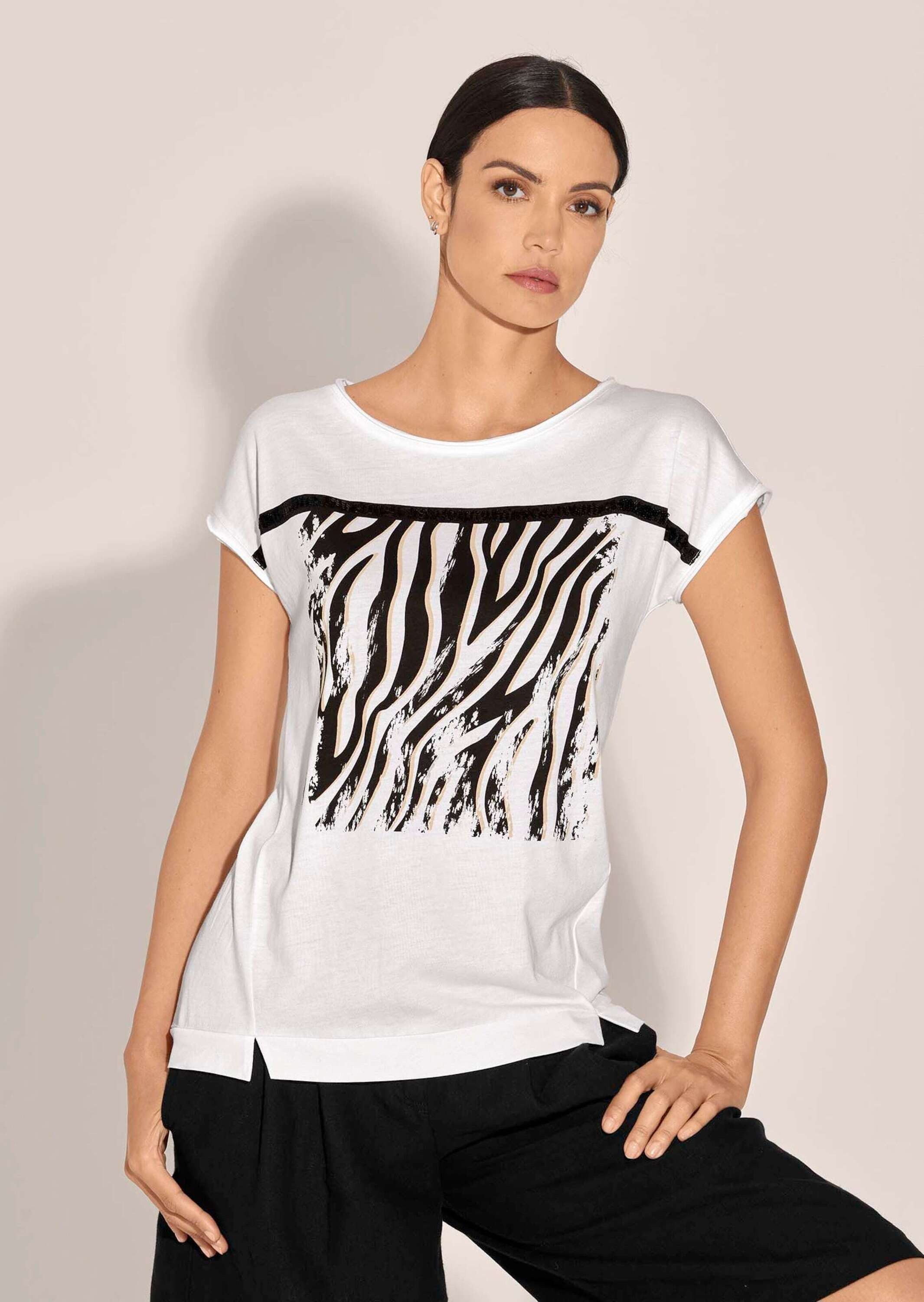 MADELEINE Kurzarmshirt »Shirt Rundhals-Shirt mit platziertem Druck«