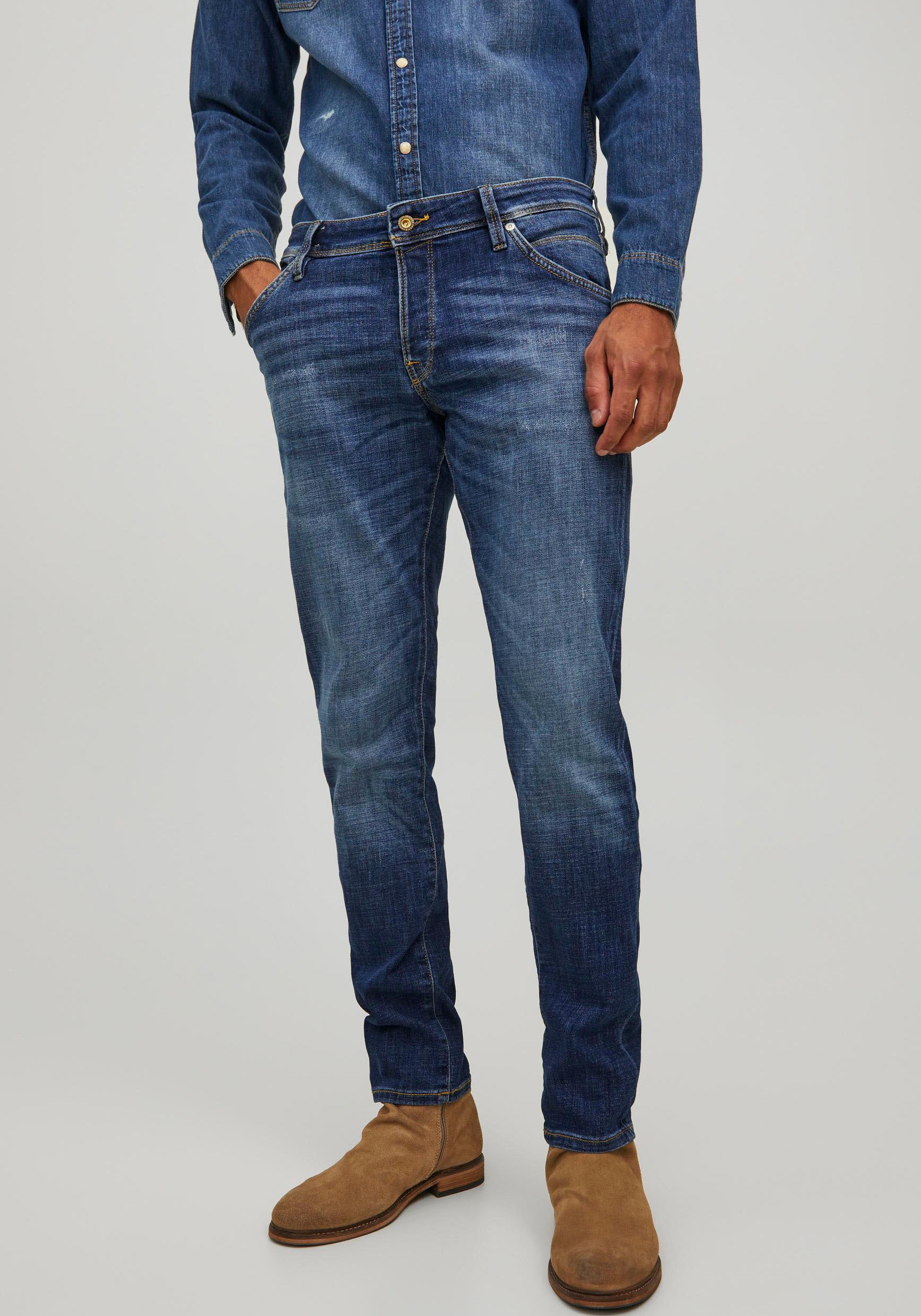 Jack & Jones Slim-fit-Jeans "JJIGLENN JJFOX AGI 304 50SPS NOOS" günstig online kaufen