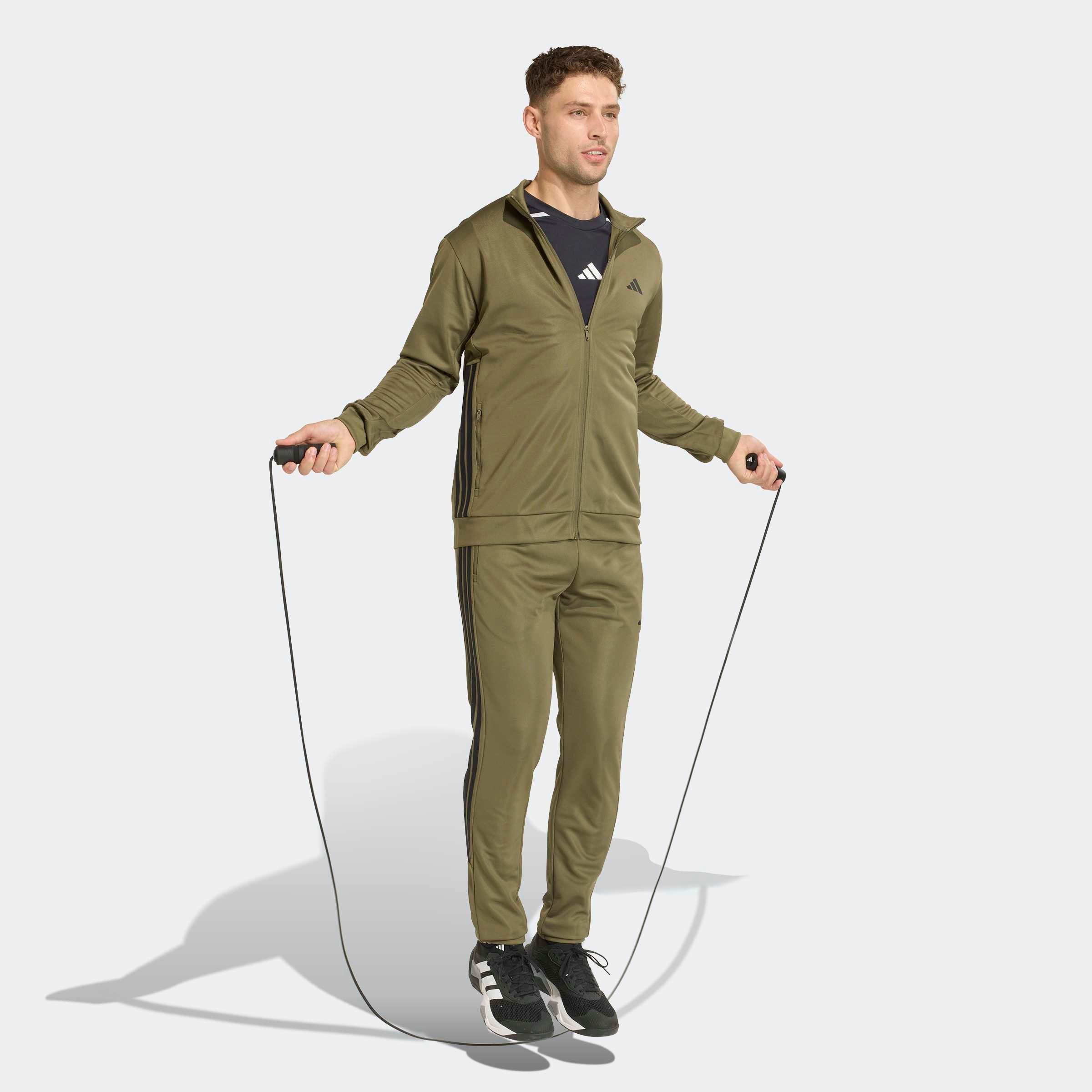 adidas Performance Trainingsjacke »WORKOUT ESSENTIALS ALL-SET 3-STREIFEN KNIT«