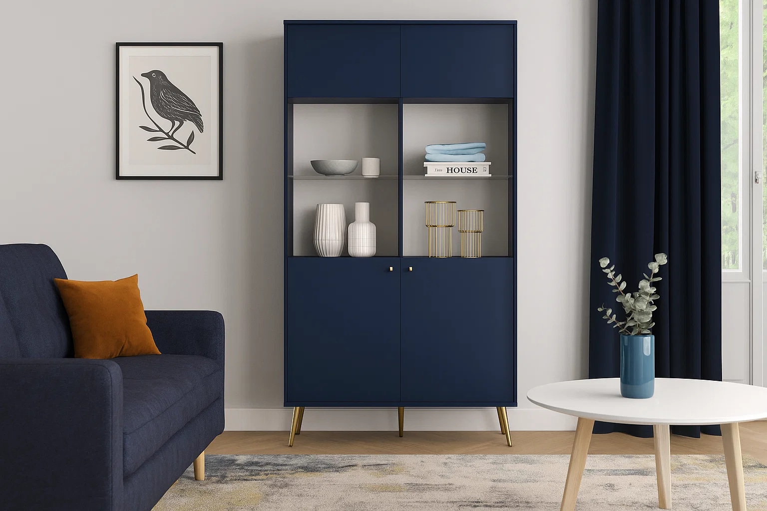 Home affaire Vitrine "ROMILDA Glasvitrine mit viel Stauraum, Maße B/T/H: 10 günstig online kaufen