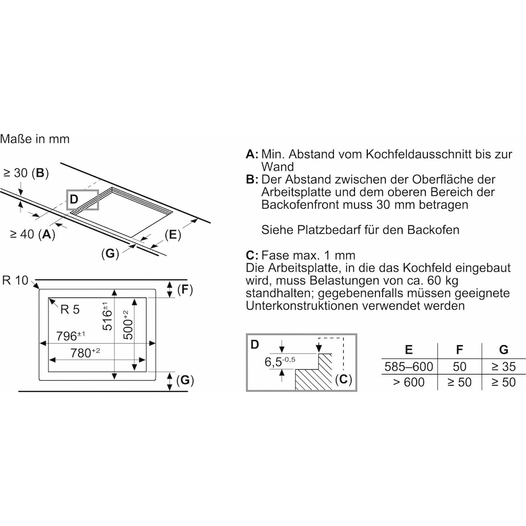 NEFF Induktions-Kochfeld von SCHOTT CERAN® »T58PHF1L0«, T58PHF1L0