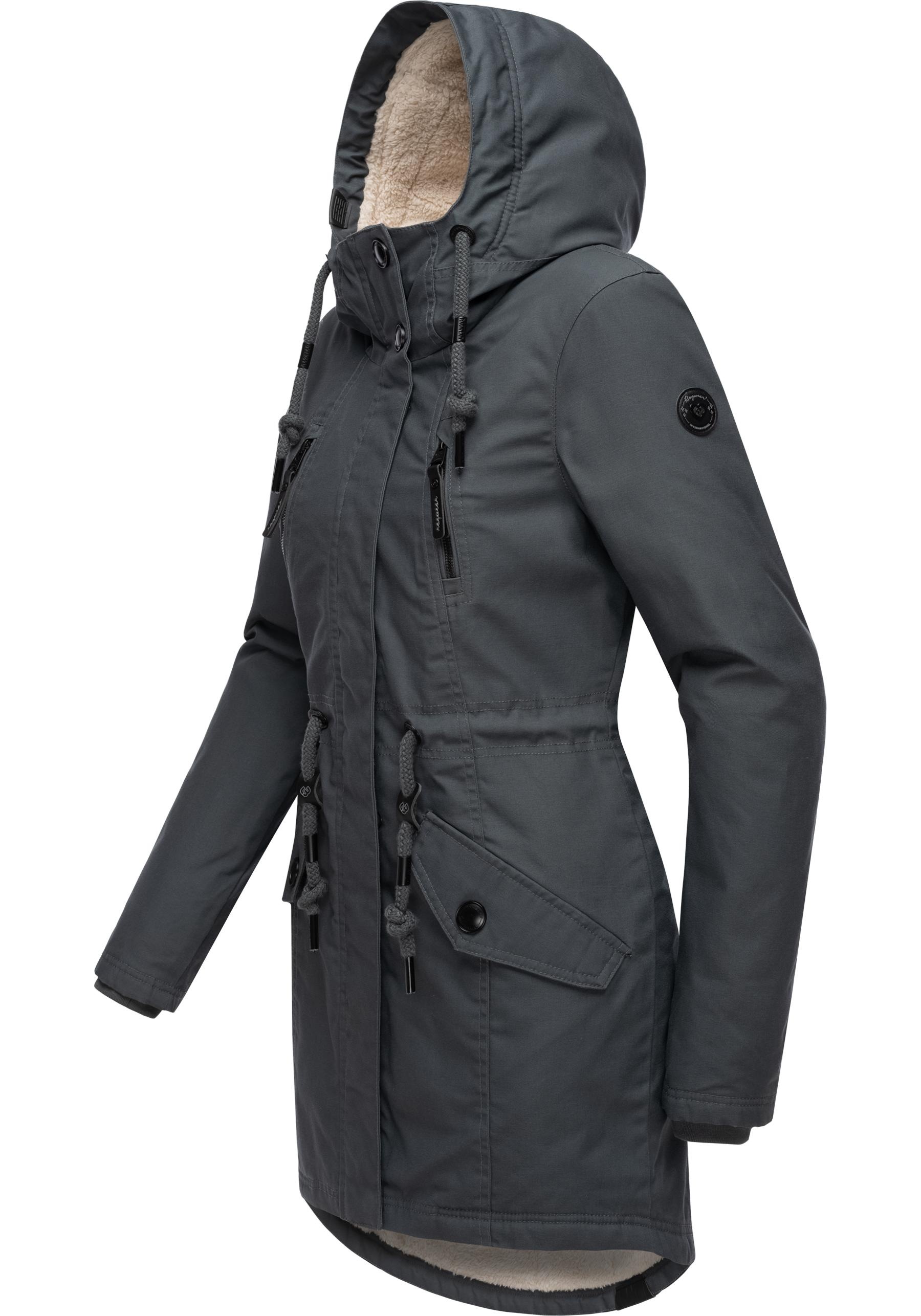 Ragwear Wintermantel »Elsie«, stylischer Winterparka mit Kapuze und Teddyfleece