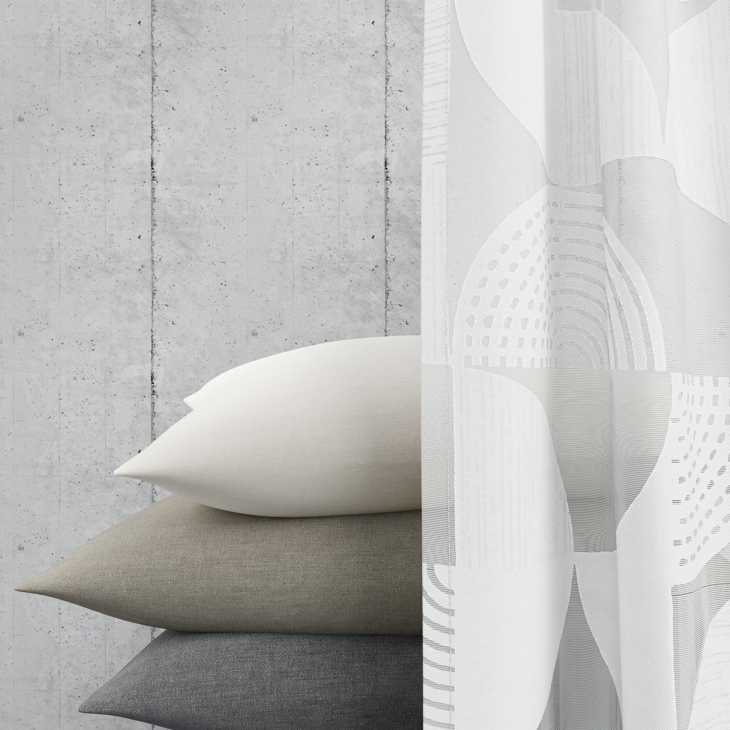 Neutex for you! Vorhang »CIRCLE« Multifunktionsband 1 Stk. tlg. Bedruckter Ausbrenner mit moderner Kreisgrafik