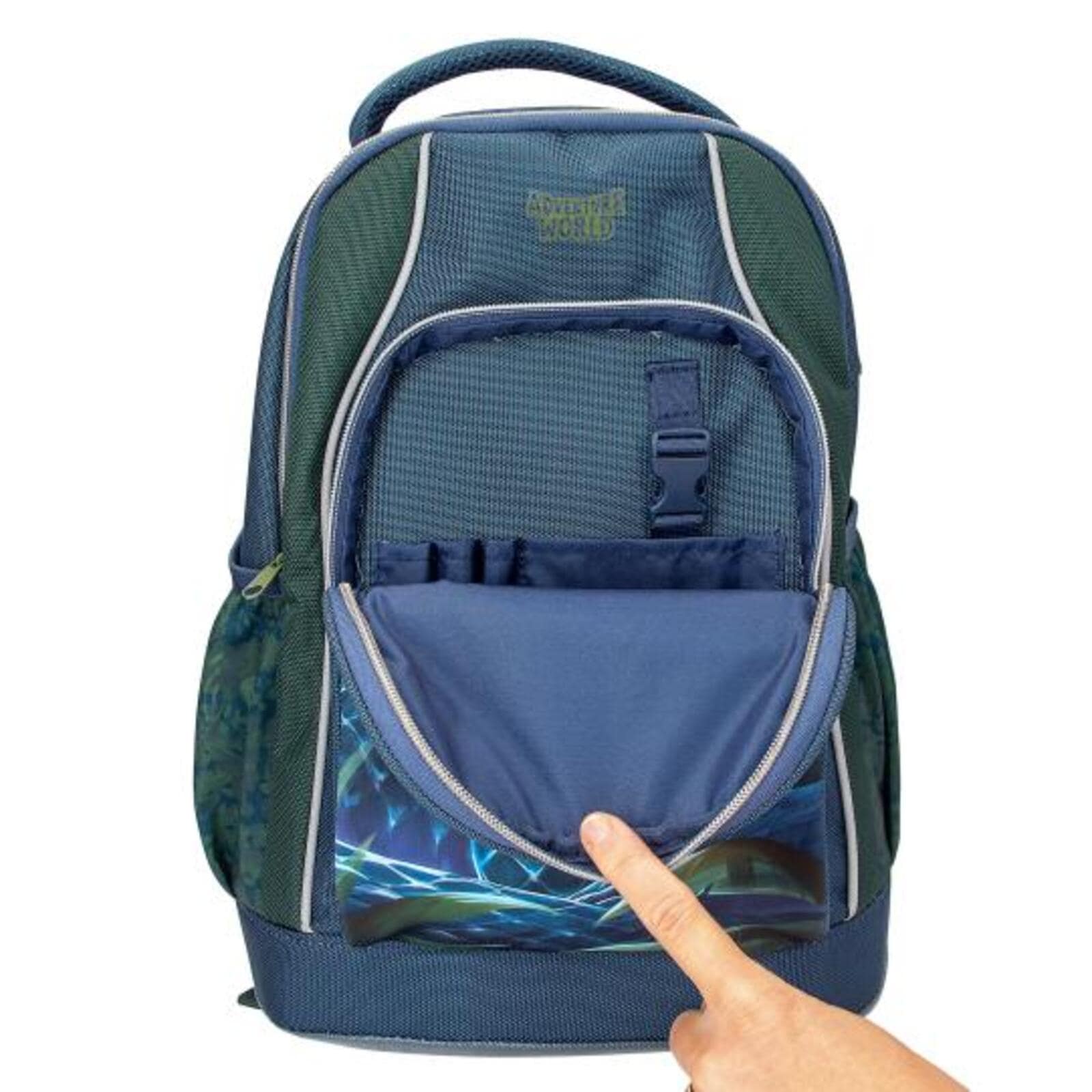 Depesche Rucksack »Schulrucksack Schlange Adventure World 19 x 30 x 40 cm blau-grün«
