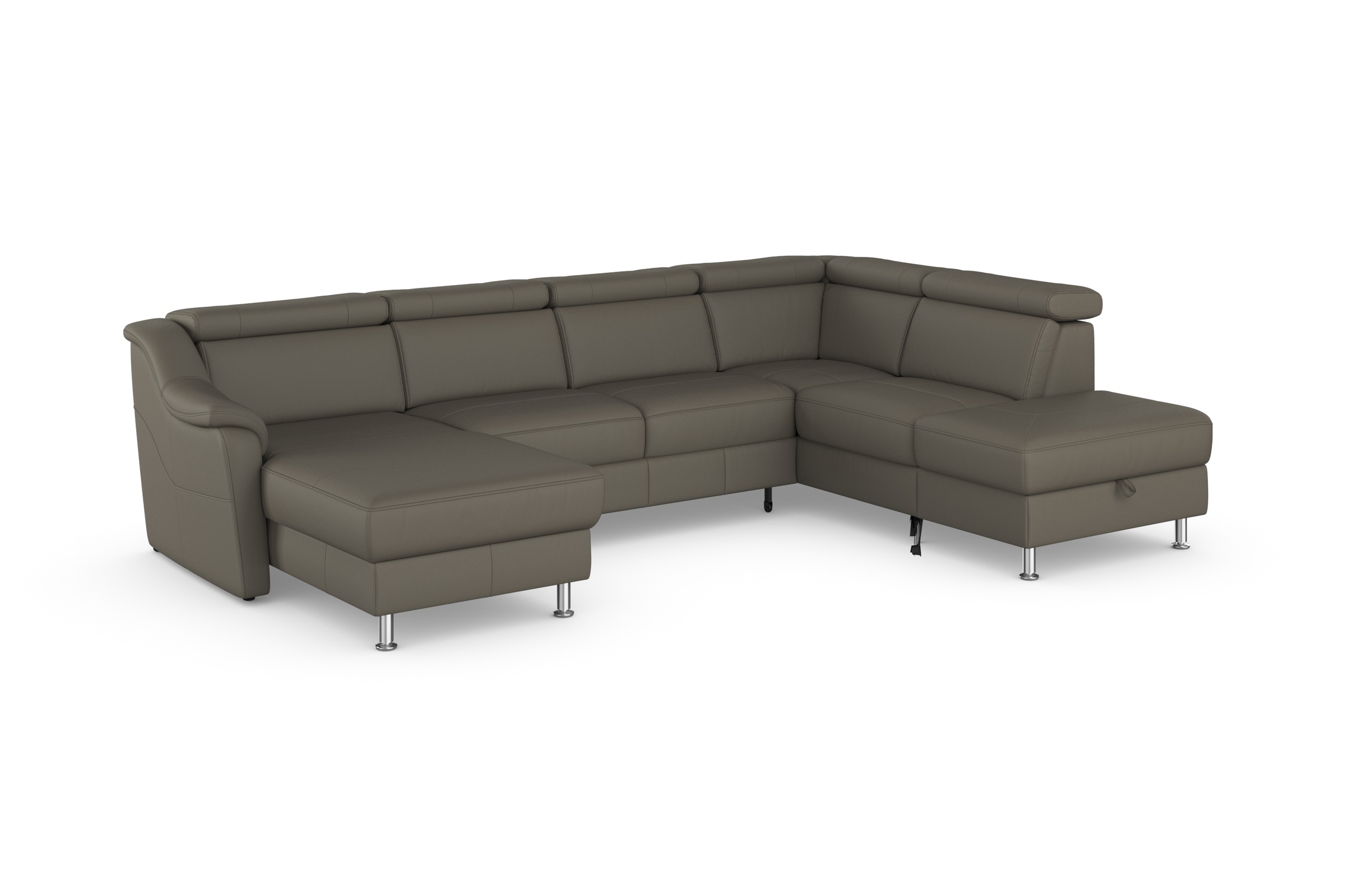 sit&more Wohnlandschaft »Freetown U-Form«, Kopfteilverstellung und Federkern, wahlweise mit Bettfunktion