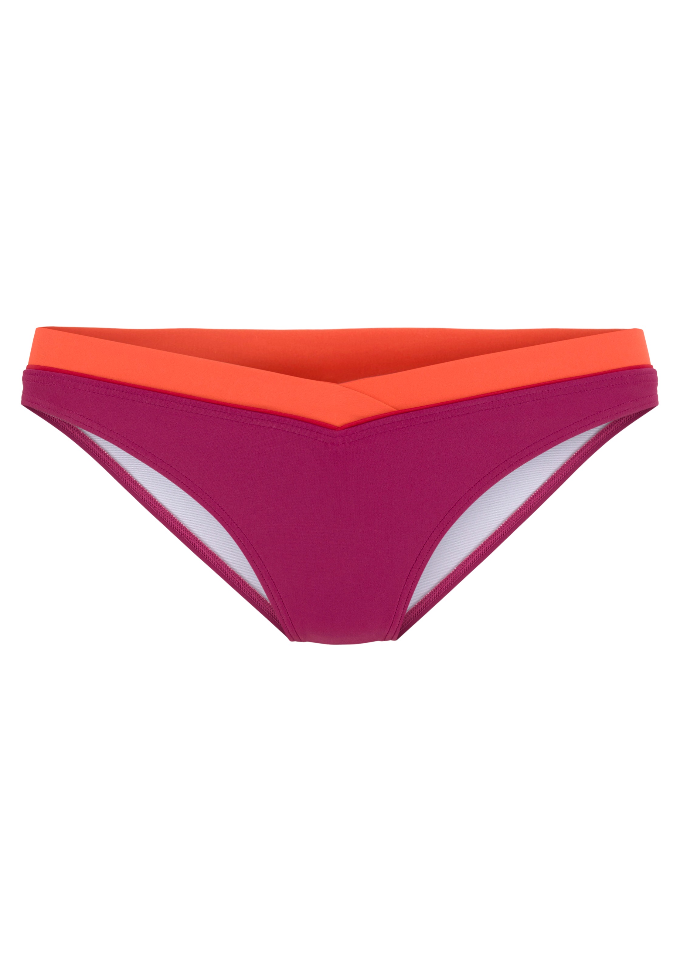 s.Oliver Bikini-Hose "Yella" mit kontrastfarbenen Details und V-Bund günstig online kaufen