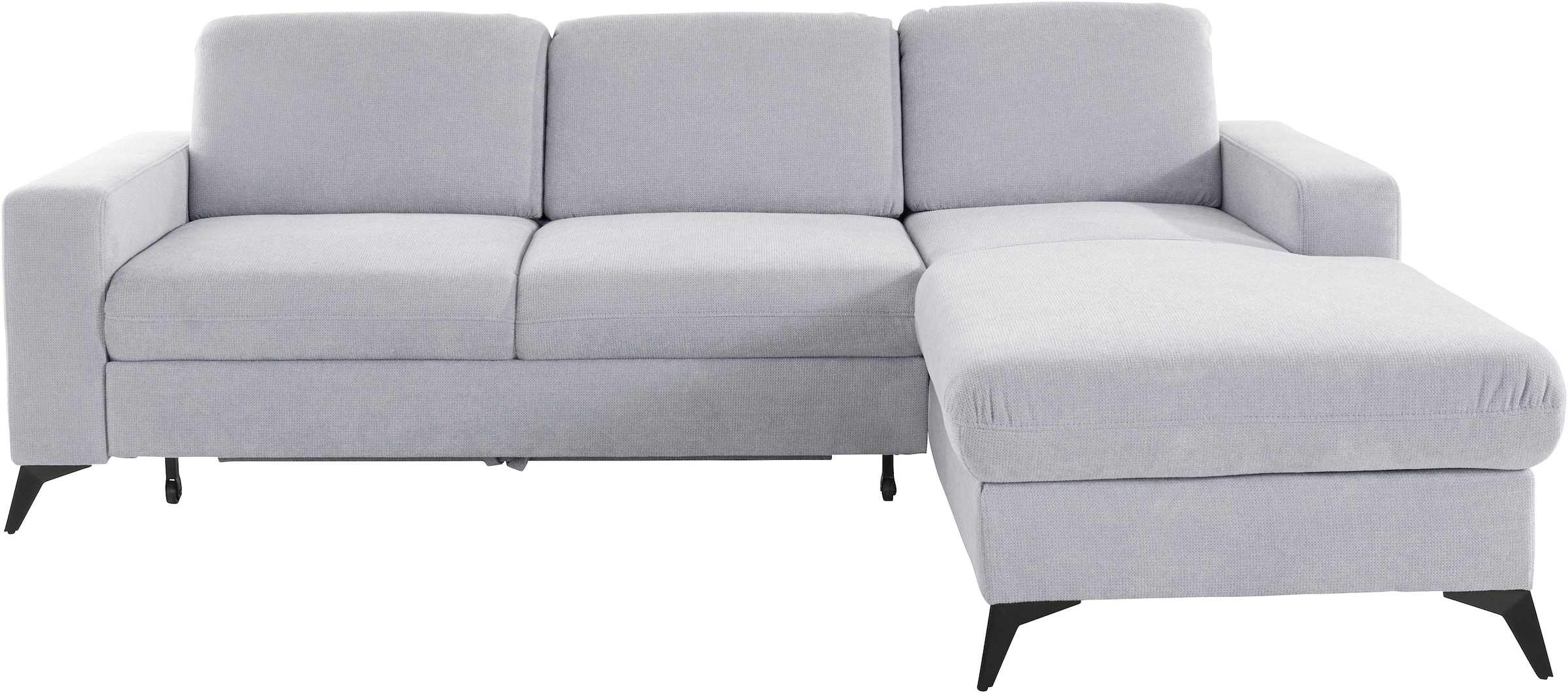 Places of Style Ecksofa »Lolland L-Form«, Wahlweise mit Bettfunktion und Bettkasten, Federkern