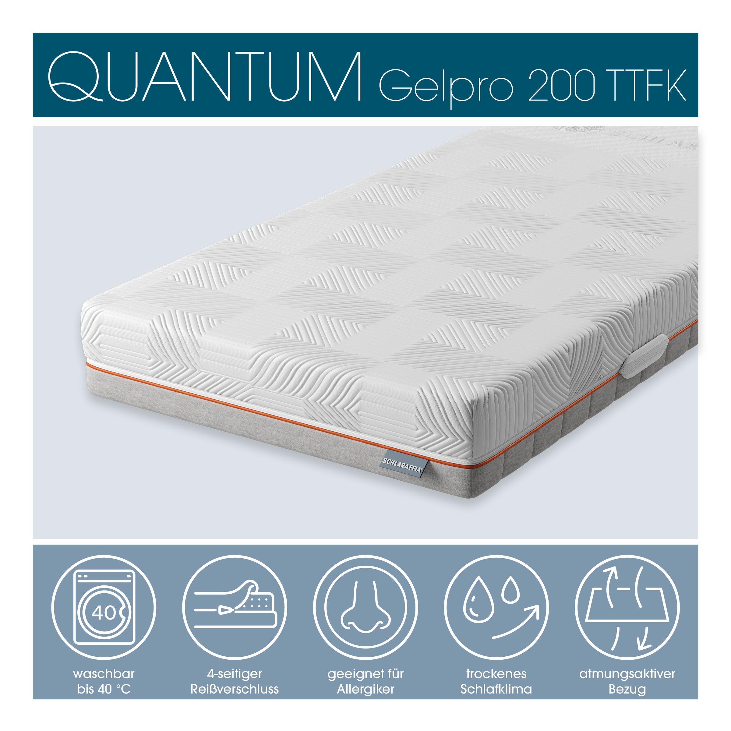 Schlaraffia Taschenfederkernmatratze »GelPro Quantum 200« 20 cm hoch 1.000 Federn 1 Stk. tlg.