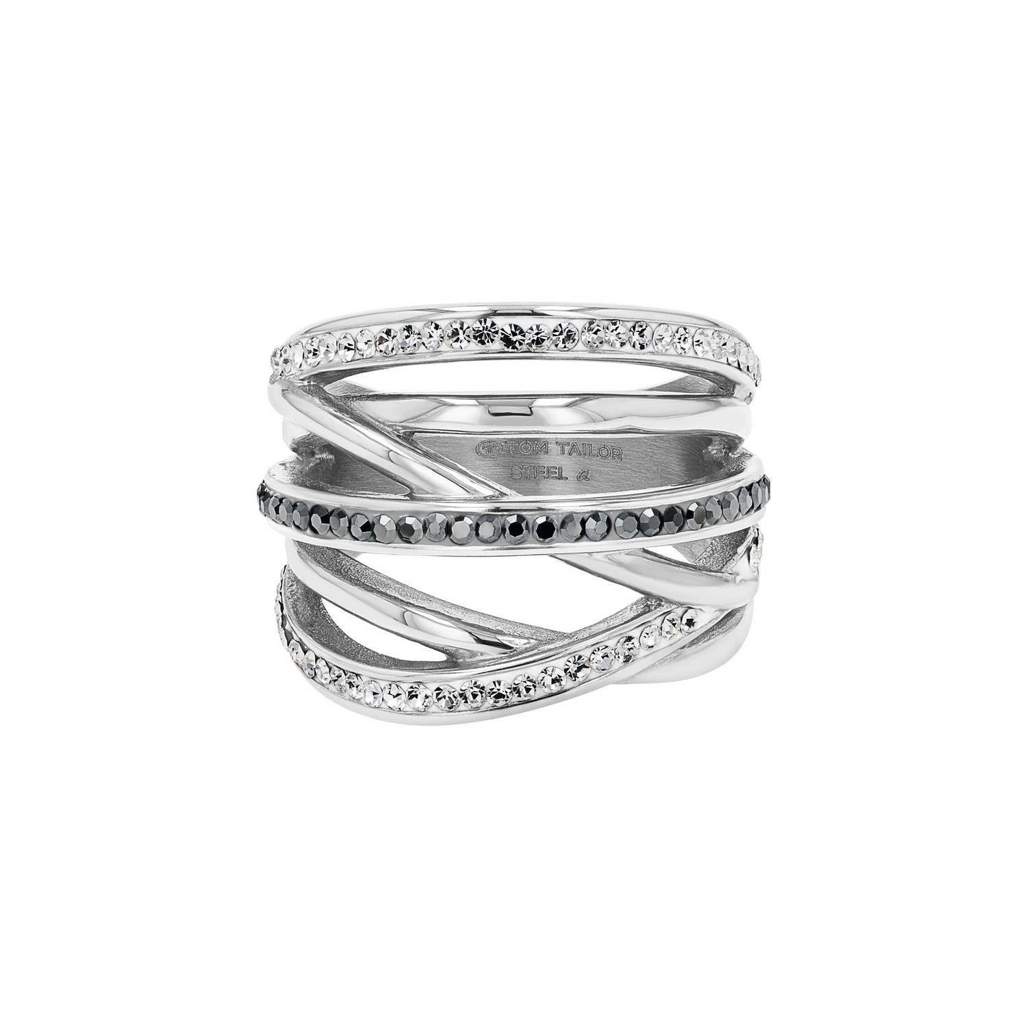 TOM TAILOR Fingerring mit Kristallstein (synth.)