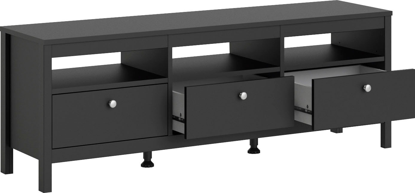 Home affaire TV-Bank »Madrid, TV-Möbel, Fernsehtisch, TV-Unit, Media-Möbel, Sideboard,«, mit 3 Schubladen und 3 offenen Fächern, Breite 151 cm, Höhe 54 cm