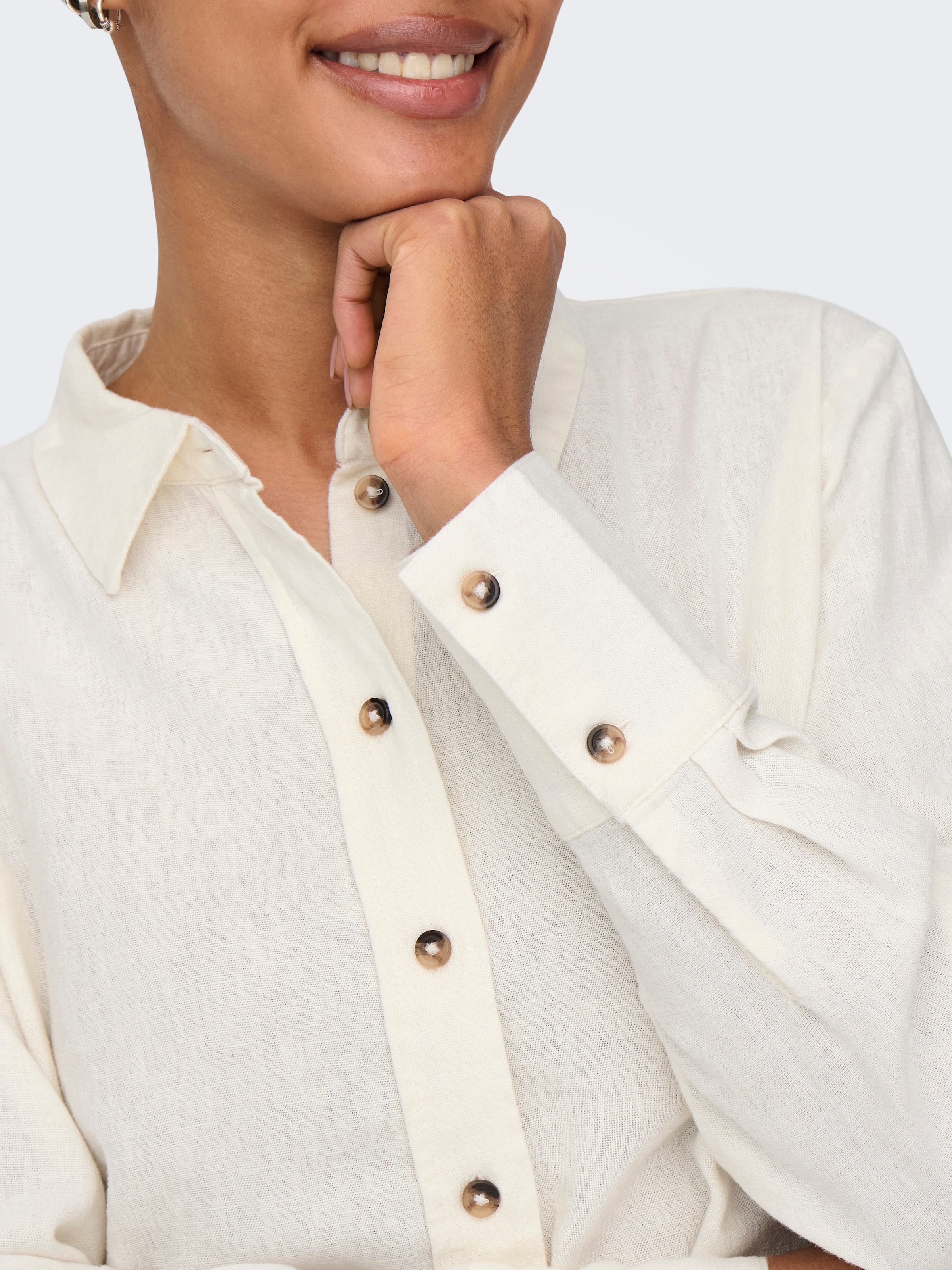 JDY Hemdbluse »JDYSAY L/S LINEN LOOSE SHIRT WVN NOOS«