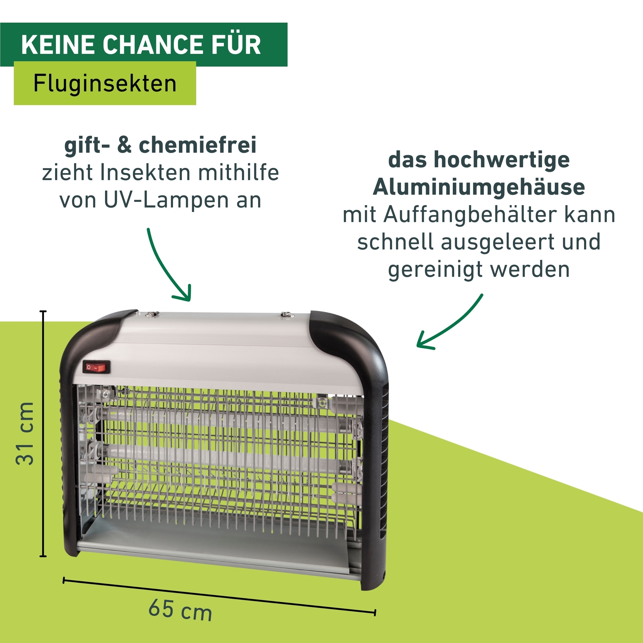 Windhager Insektenfalle »Fluginsekten Schutzlampe« zieht Insekten mithilfe von UV-Licht an, erhältlich in 8 oder 20 Watt