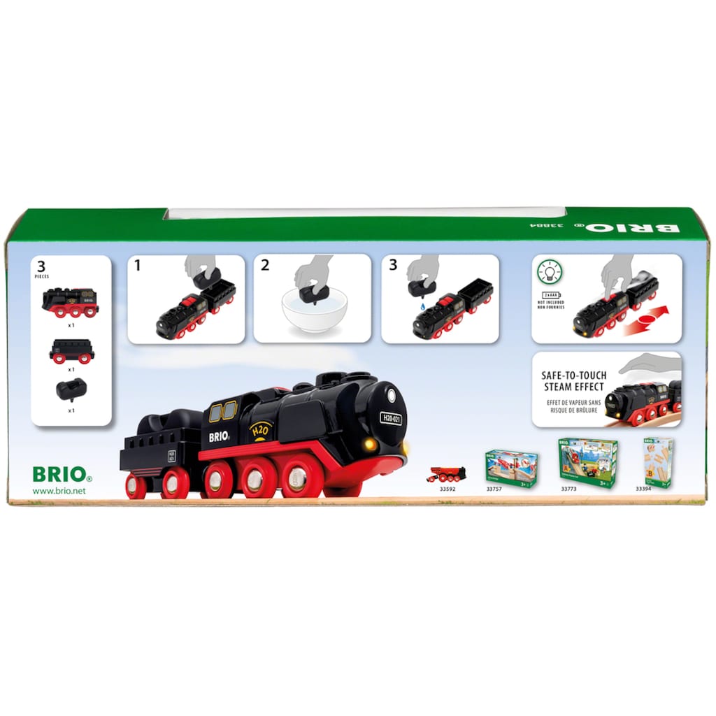 BRIO® Spielzeug-Zug »Batterie-Dampflok mit Wassertank«